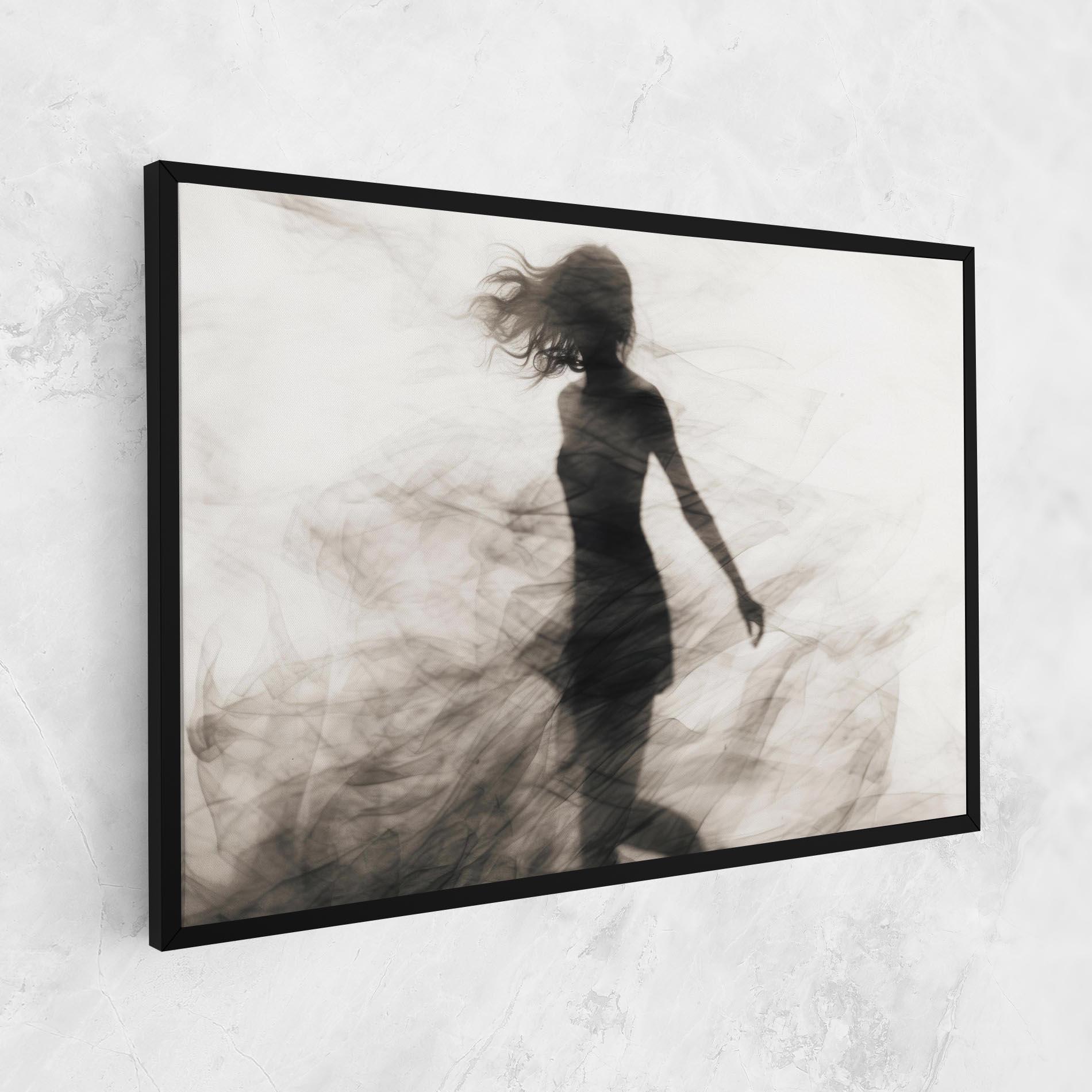 Картина на платно Smoke Girl Shilouette mockup 1