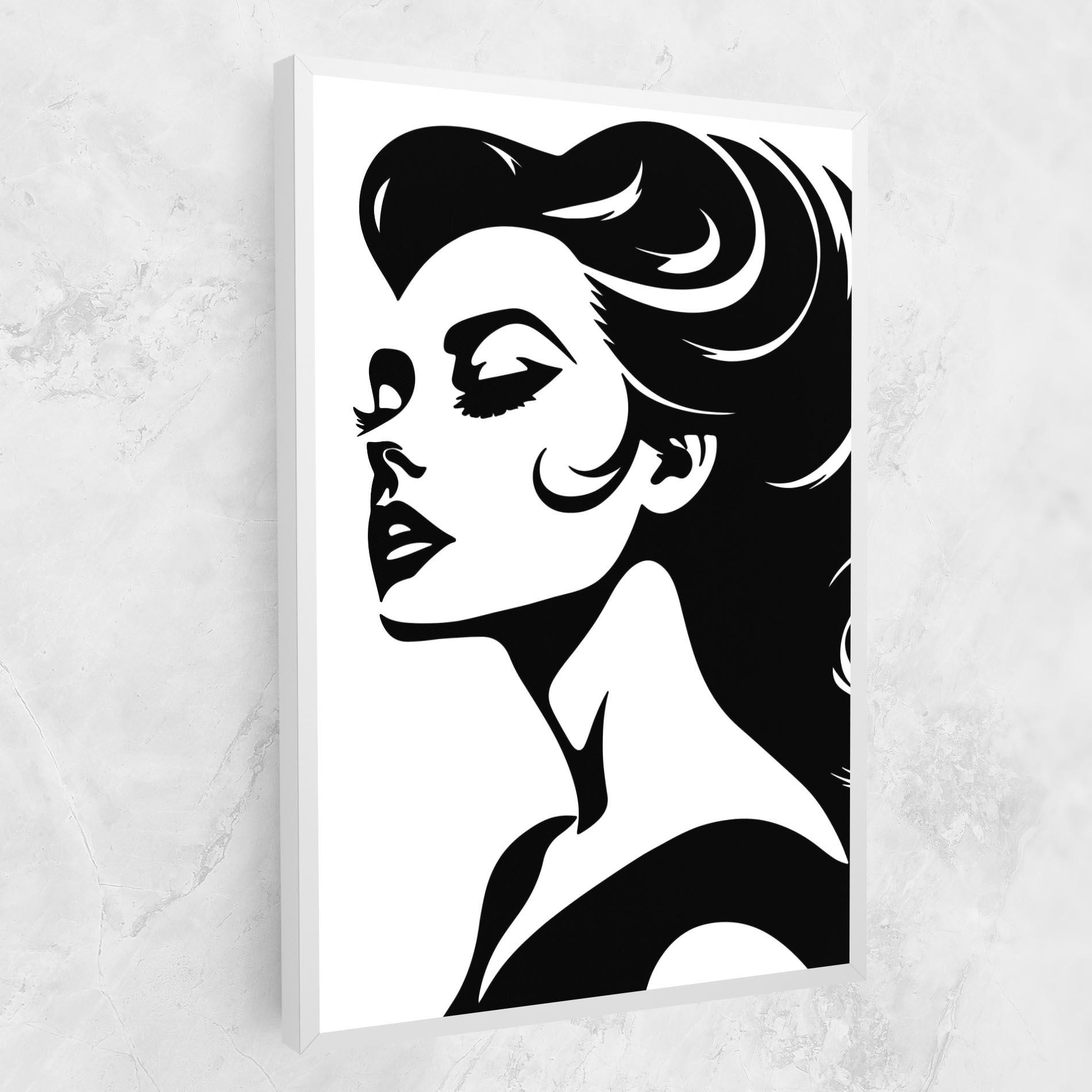 Картина на платно Eyeliner Shilouette mockup 1