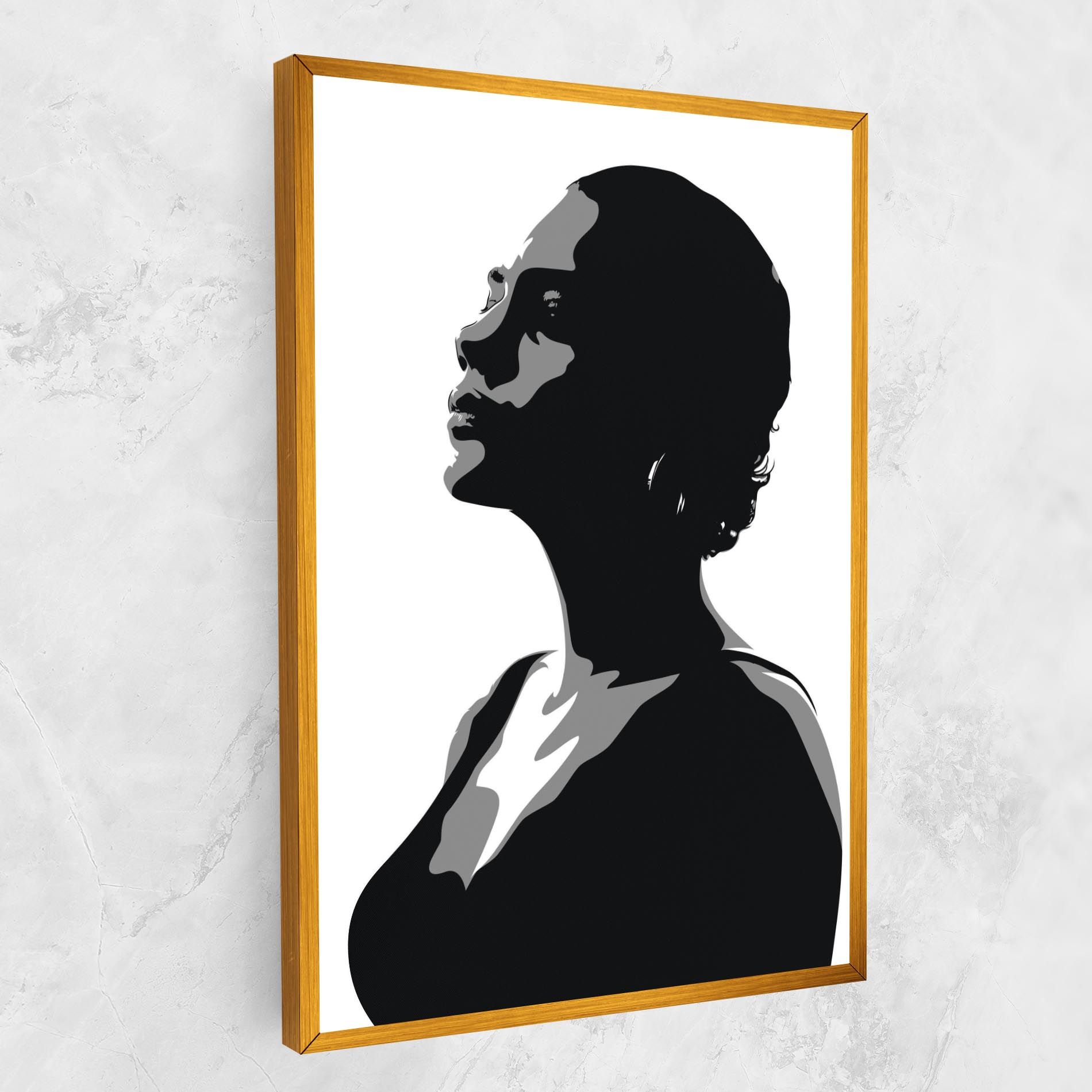 Black Woman Shilouette mockup 1