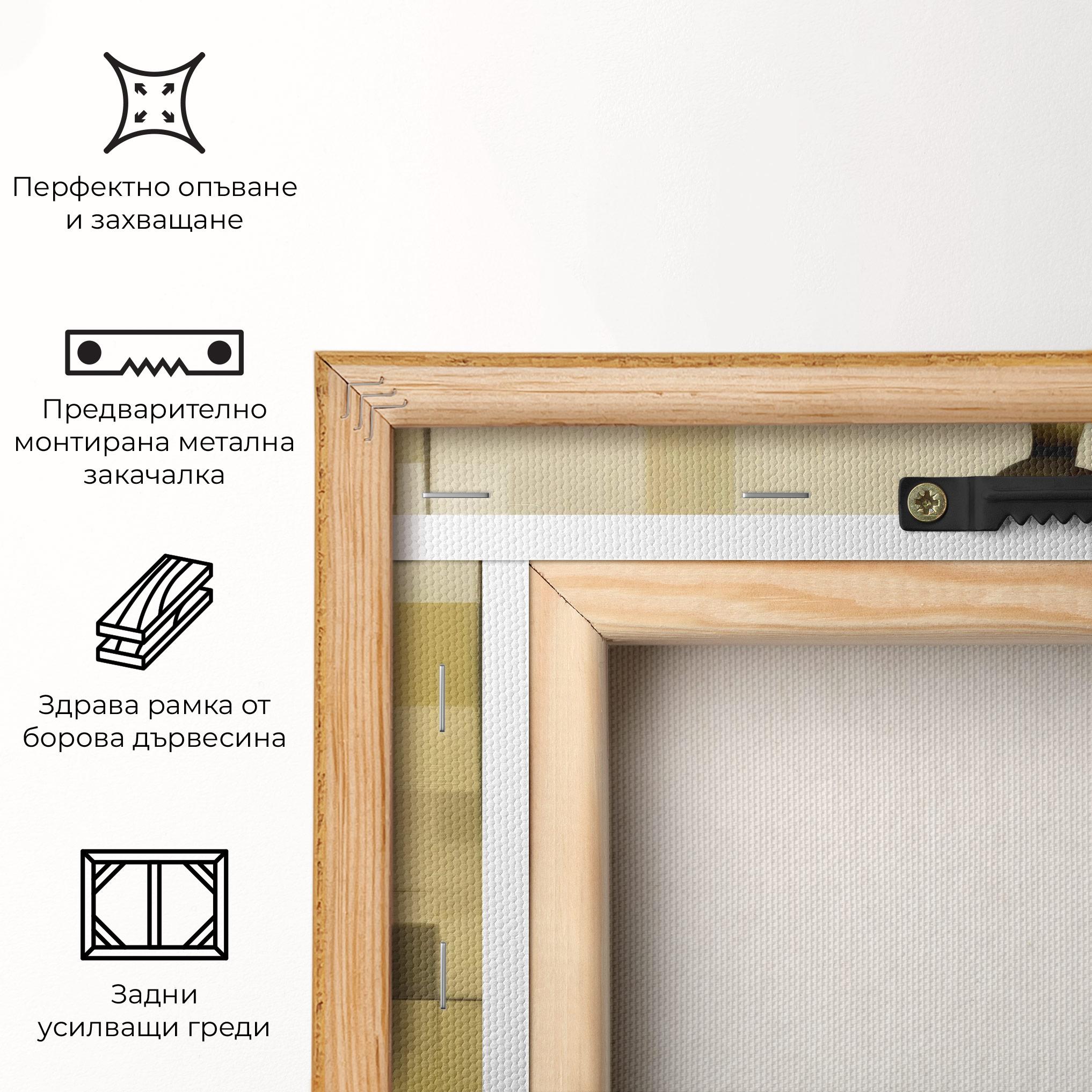 Картина на платно Olive Green Shilouete mockup 5