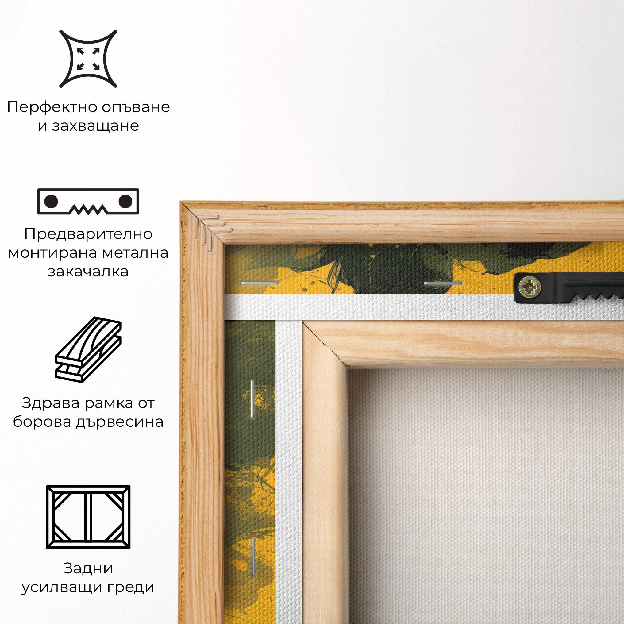 Картина на платно Thinking Yellow mockup 5