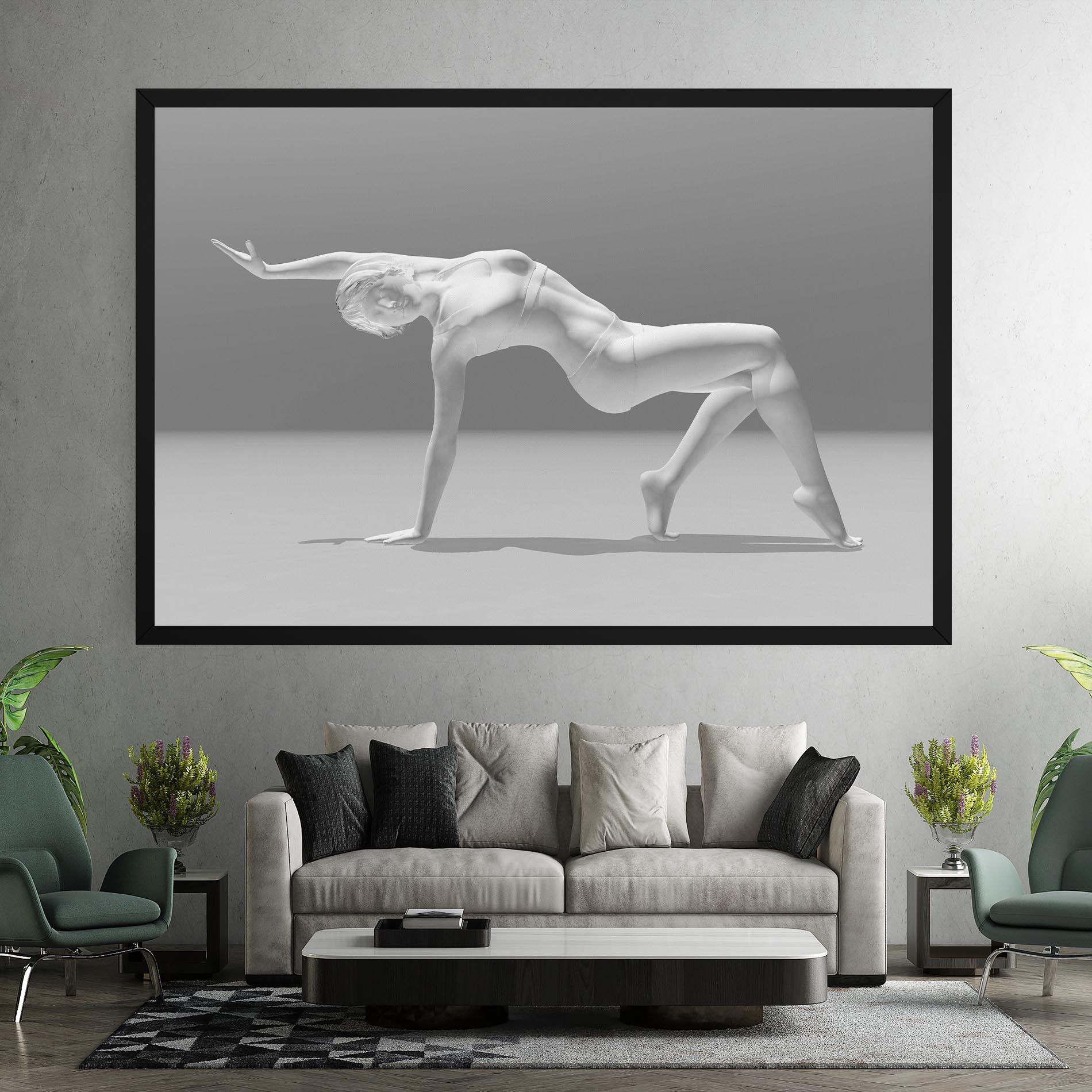 Картина на платно 3d Gymnastic Pose mockup 7