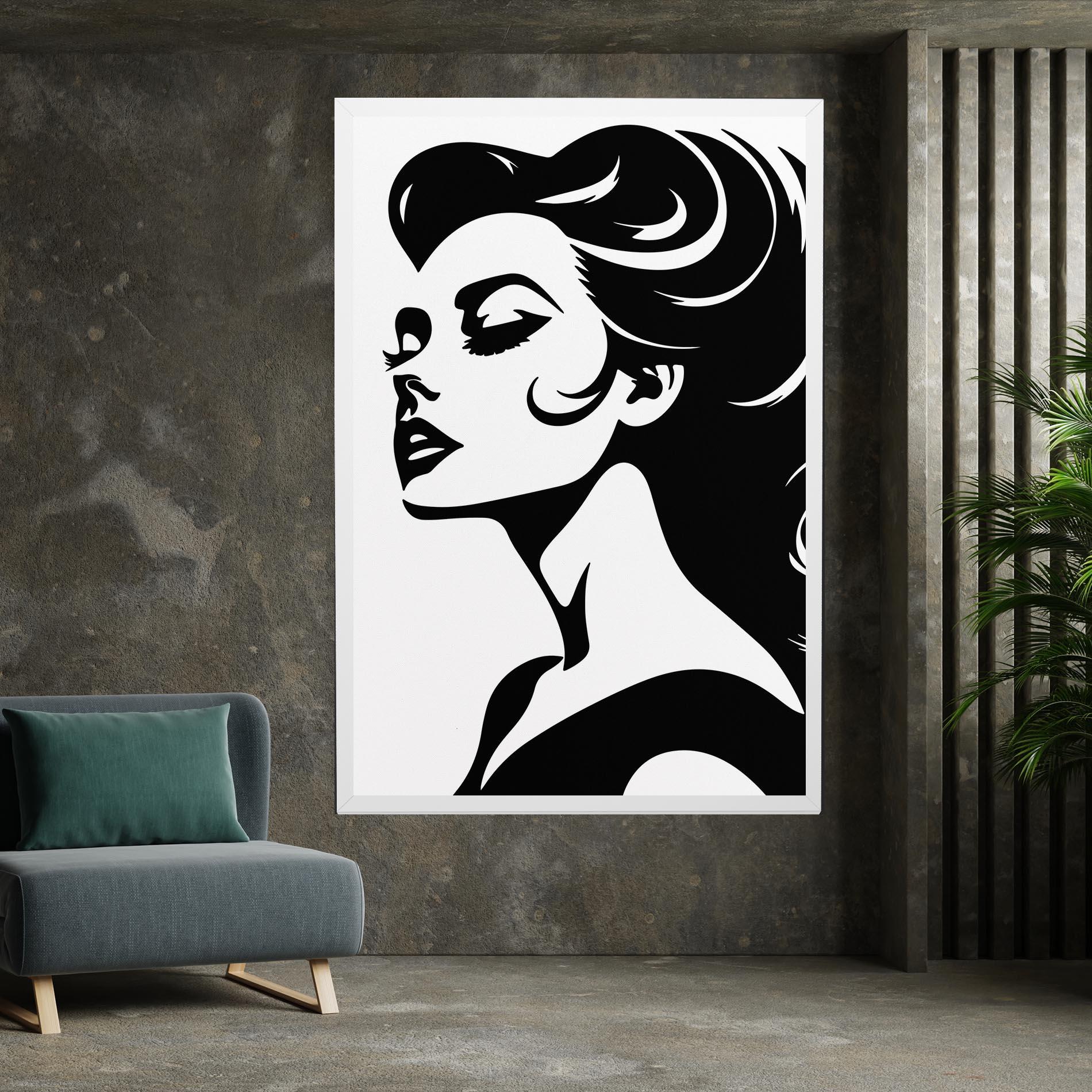 Картина на платно Eyeliner Shilouette mockup 7