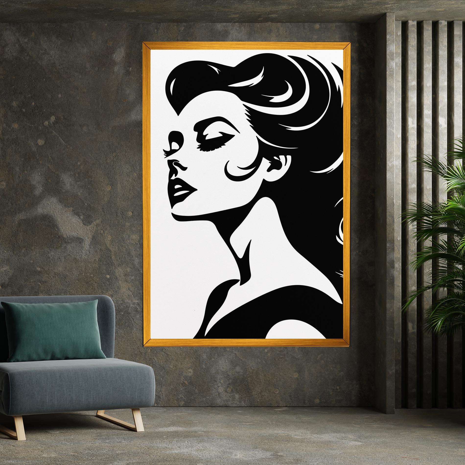 Картина на платно Eyeliner Shilouette mockup 7