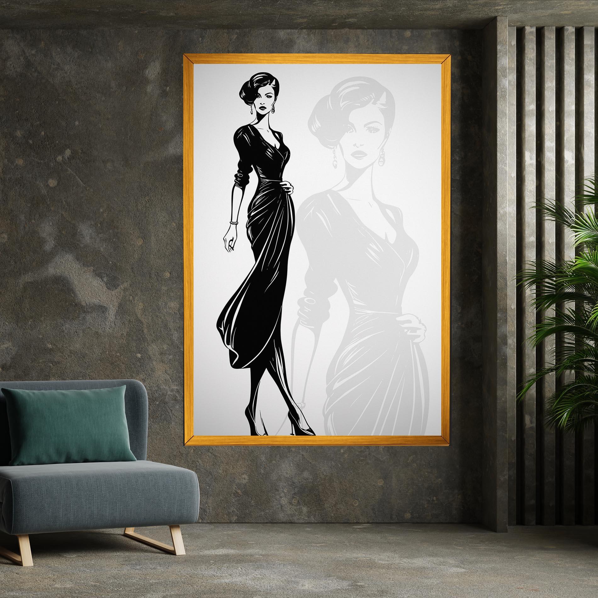 Картина на платно Lady Shilouette mockup 7