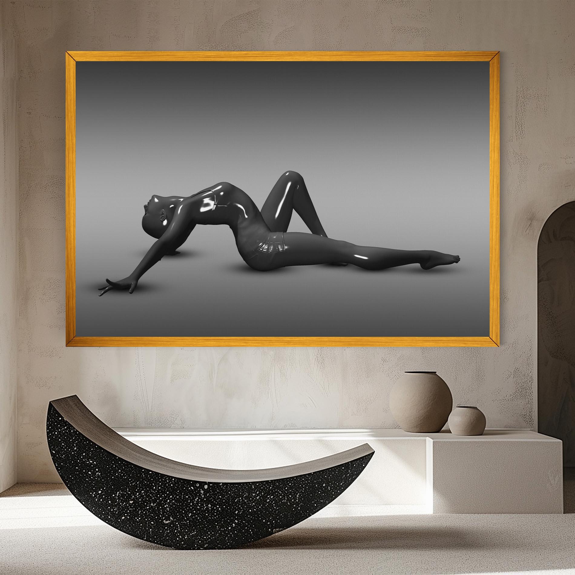 Картина на платно 3d Black Female mockup 8