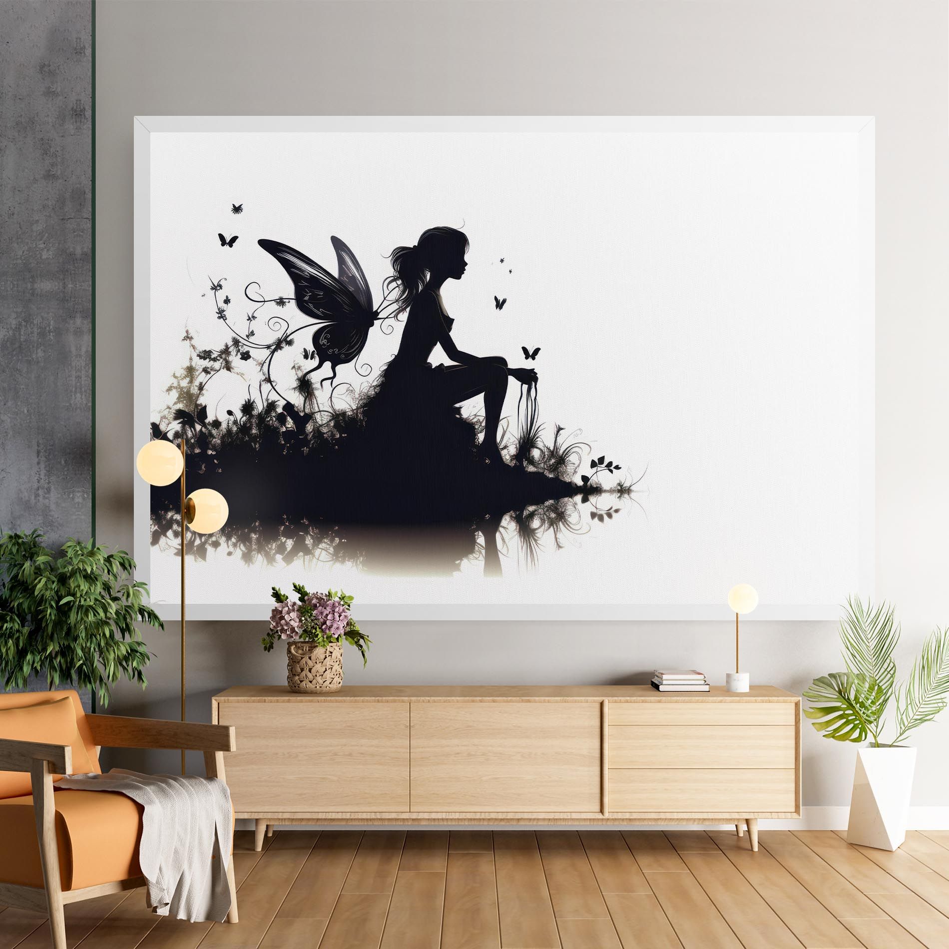 Butterfly Woman Shilouette mockup 9