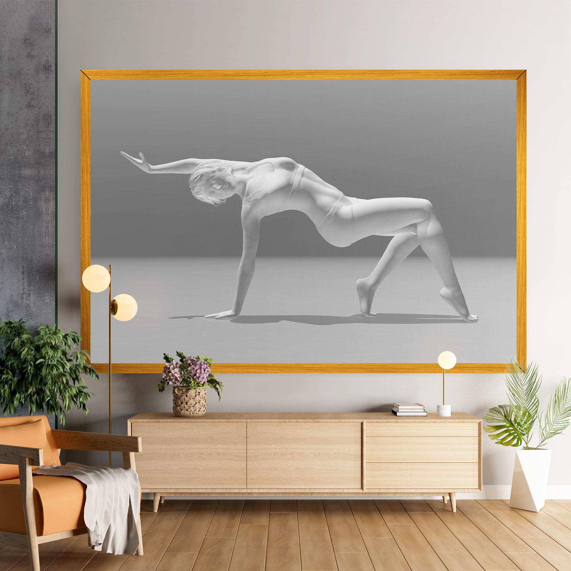 Картина на платно 3d Gymnastic Pose mockup 9