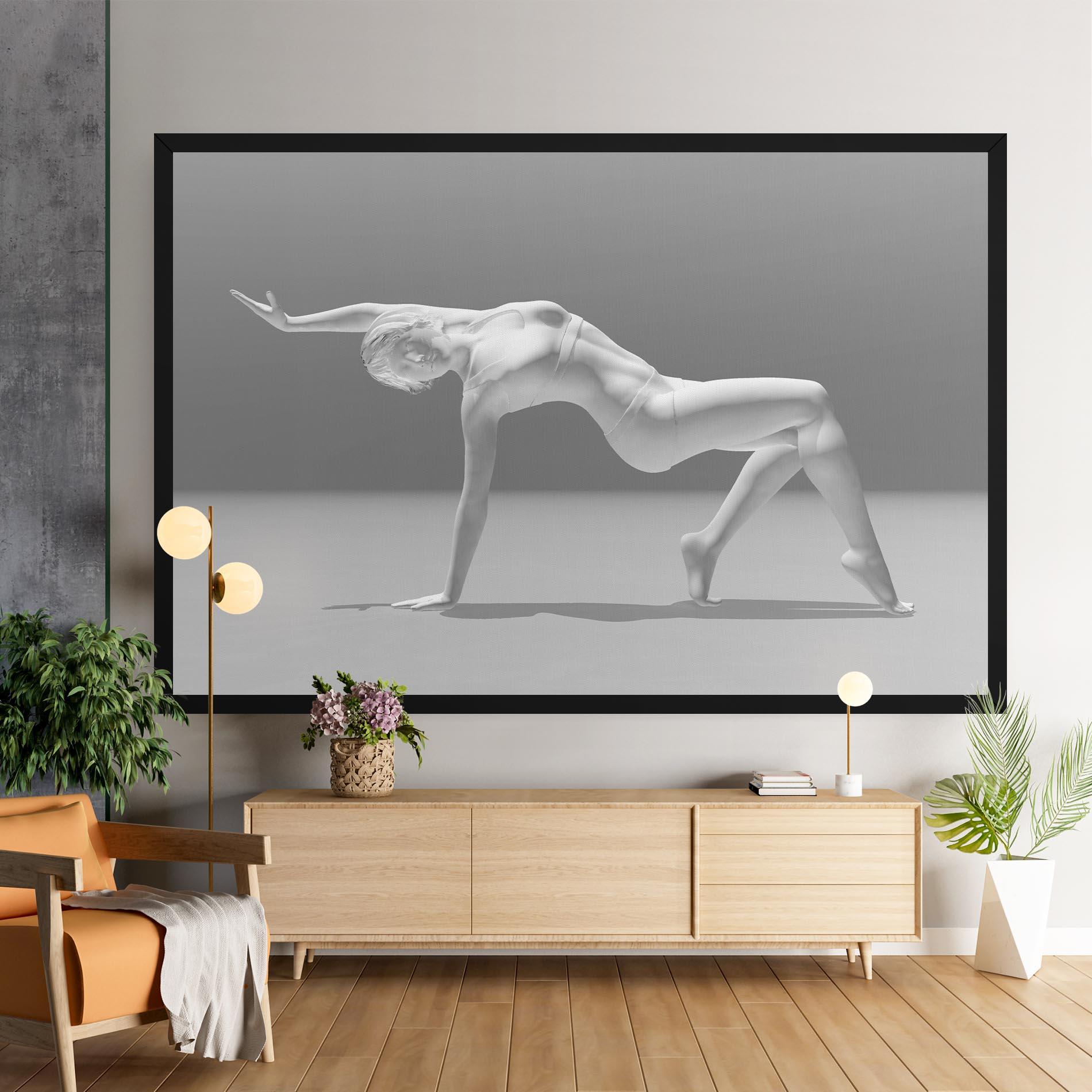 Картина на платно 3d Gymnastic Pose mockup 9