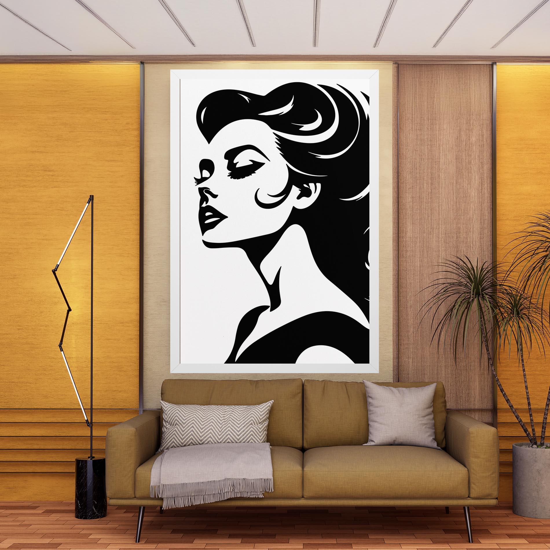 Картина на платно Eyeliner Shilouette mockup 9