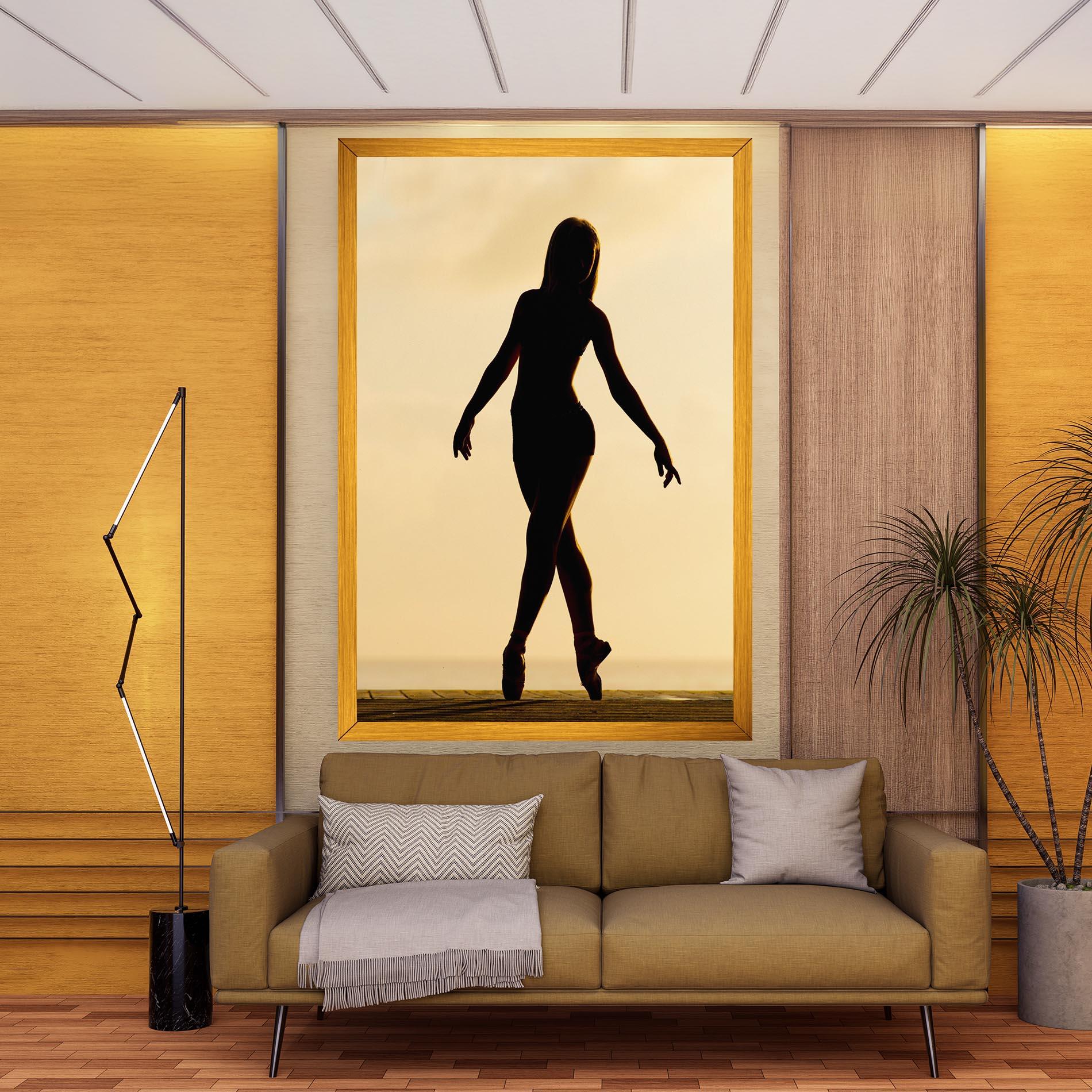 Картина на платно Ballet On Cream mockup 9