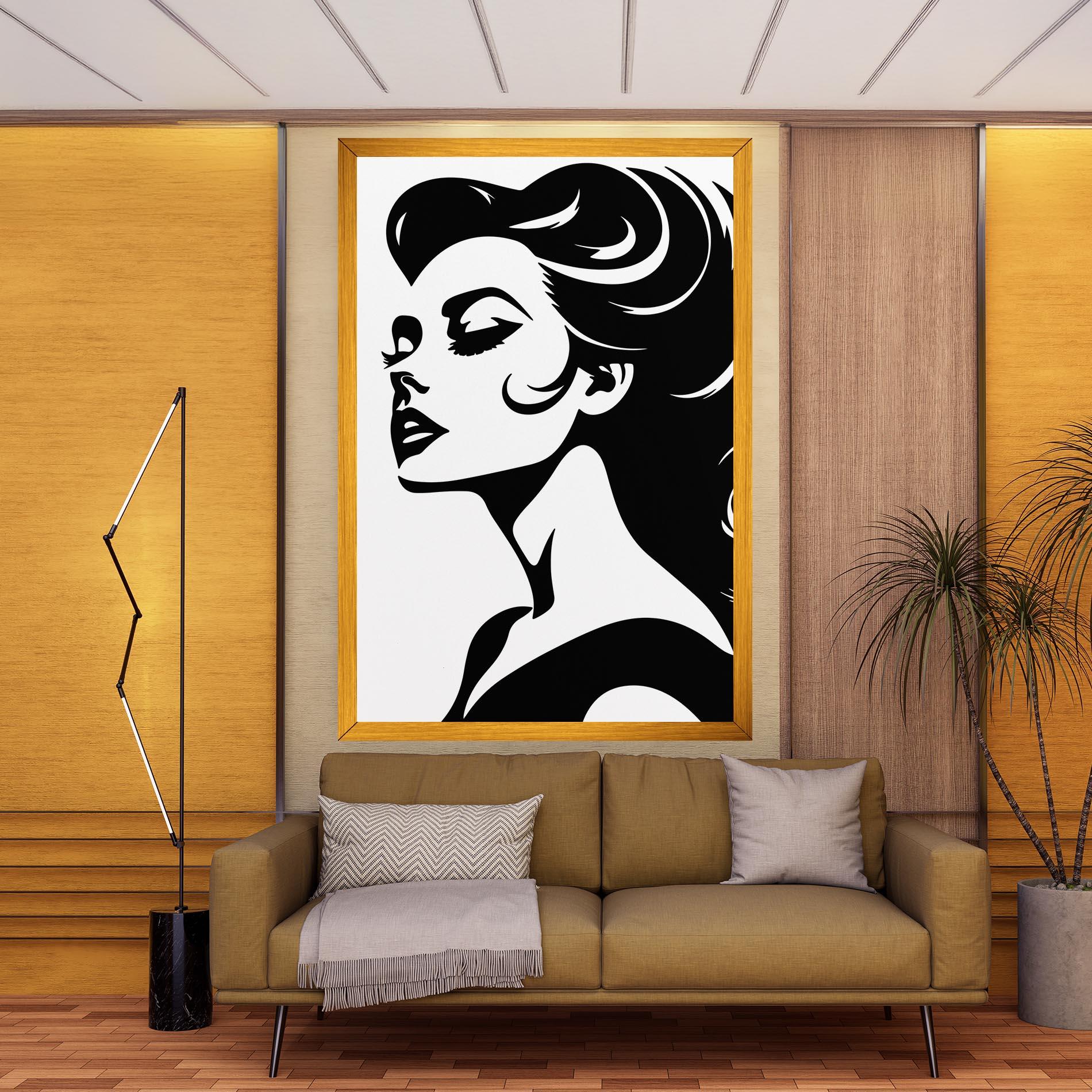 Картина на платно Eyeliner Shilouette mockup 9