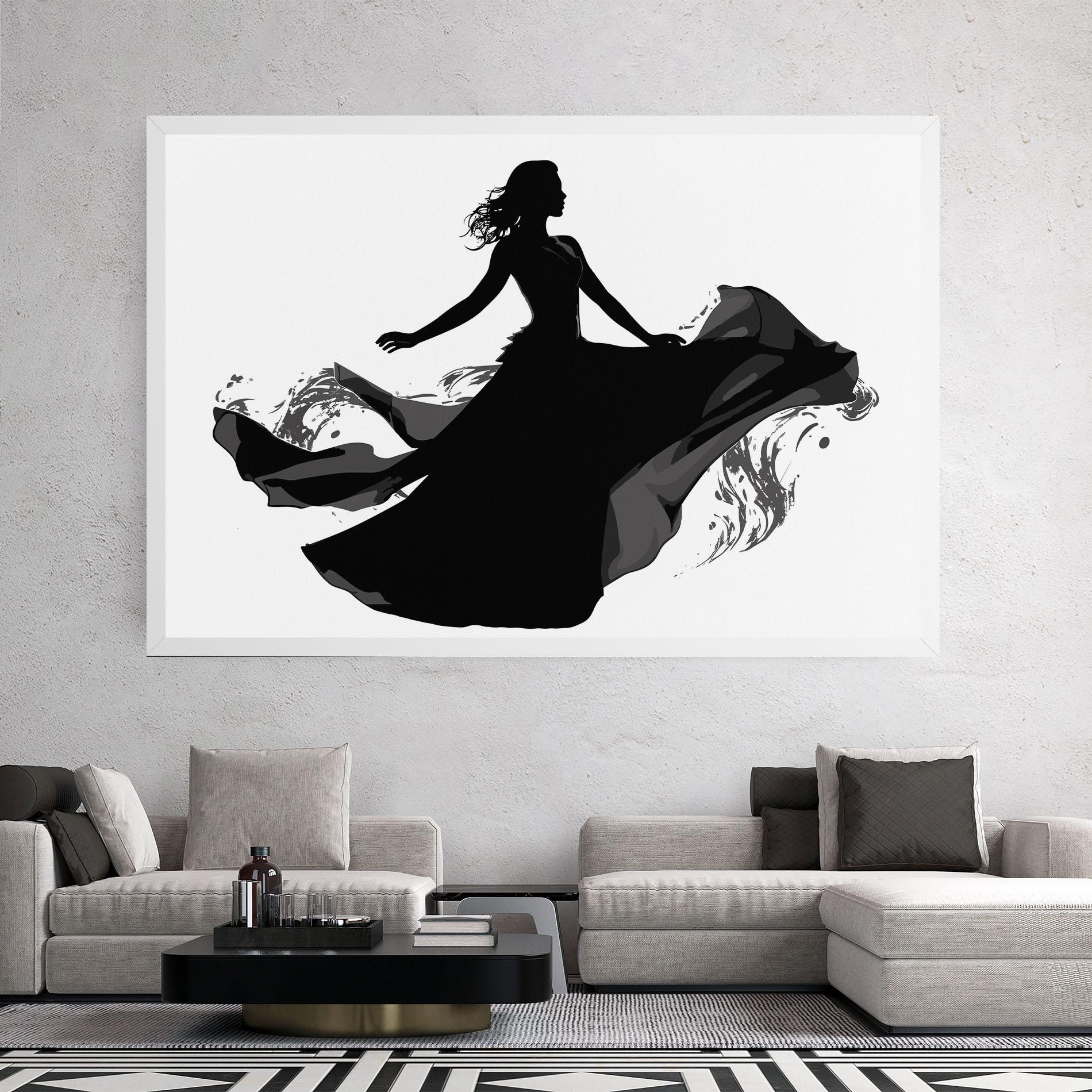 Картина на платно Dress Jump mockup 2