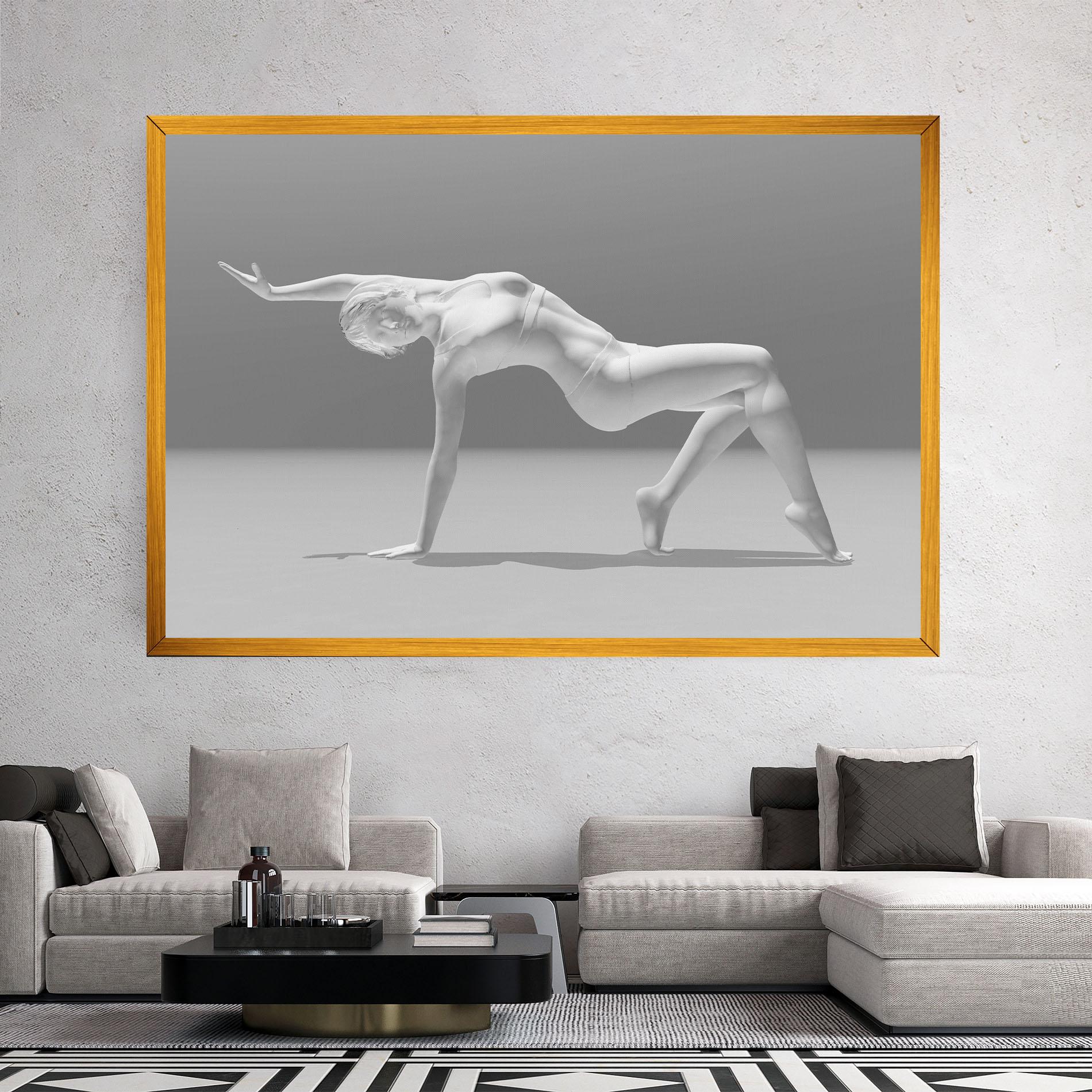 Картина на платно 3d Gymnastic Pose mockup 2