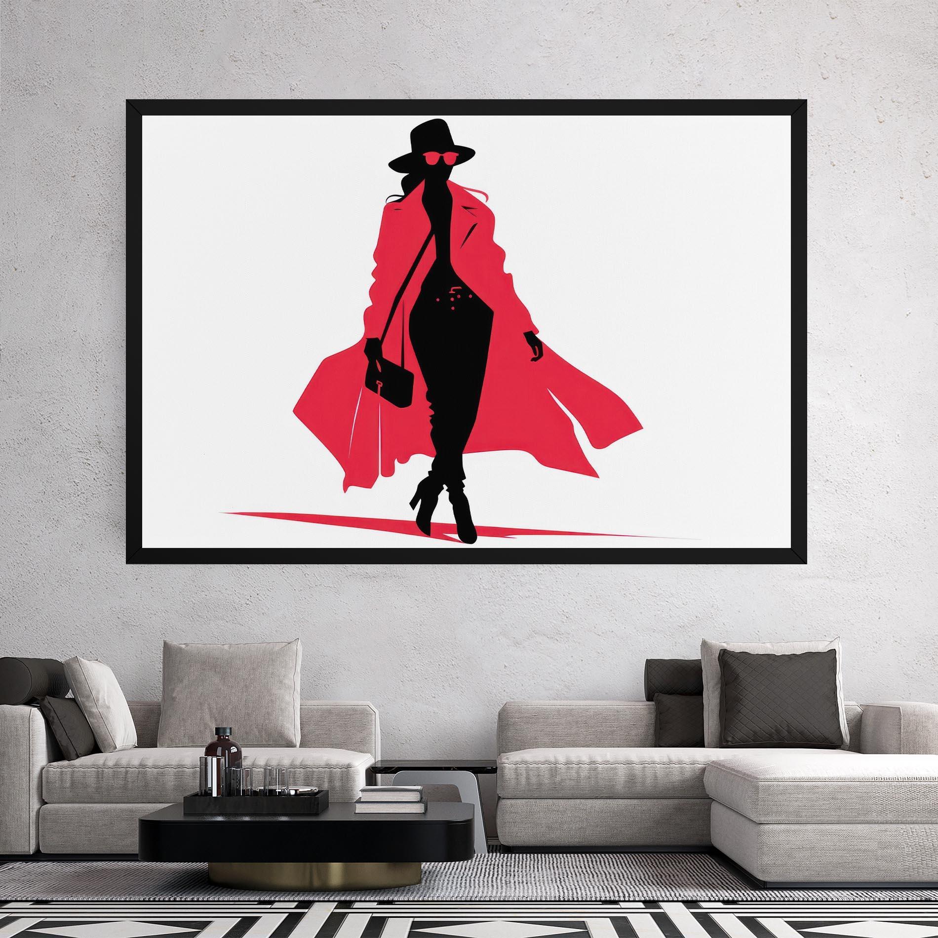 Картина на платно Pink Outfit Woman mockup 2