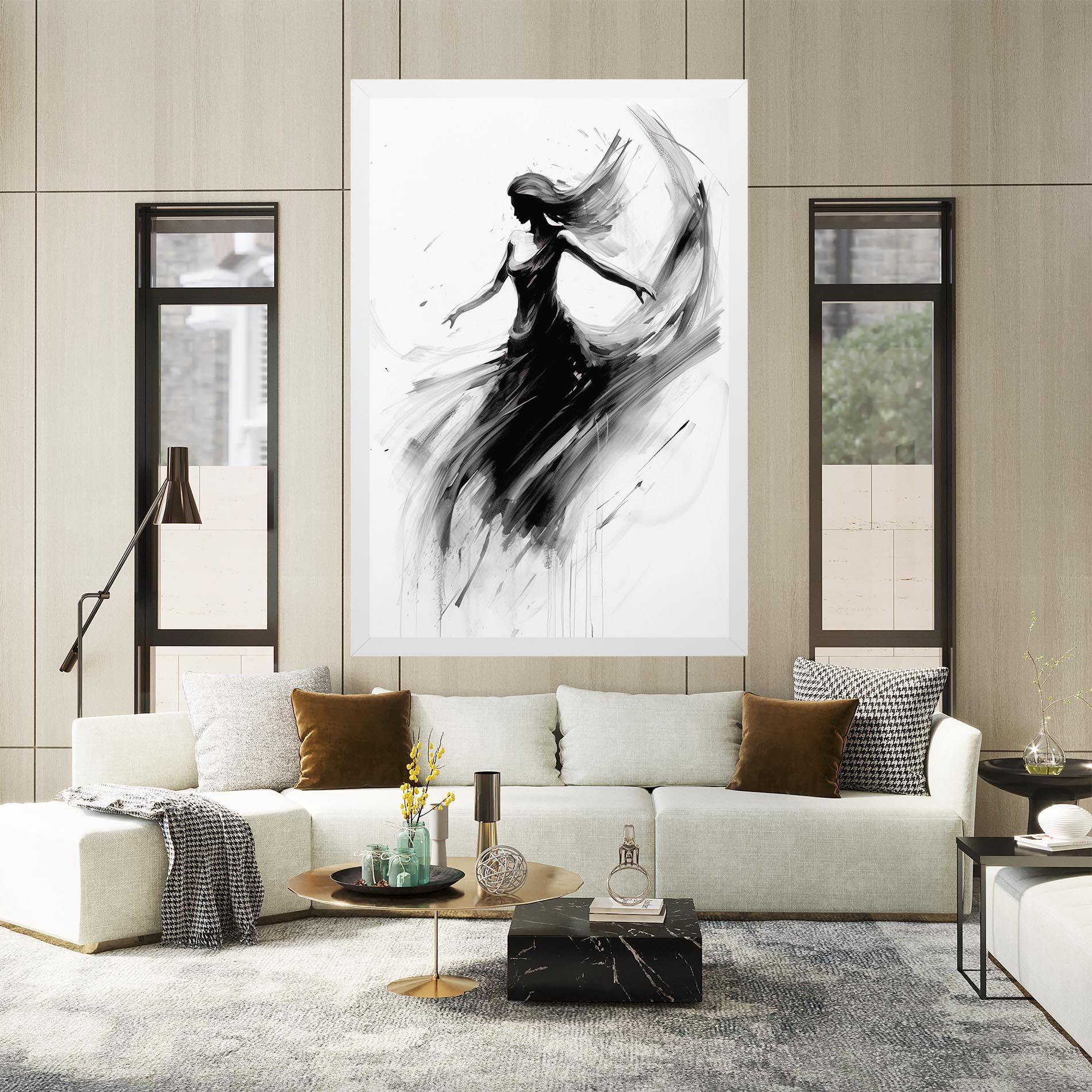 Dancing Woman Drawn mockup 2