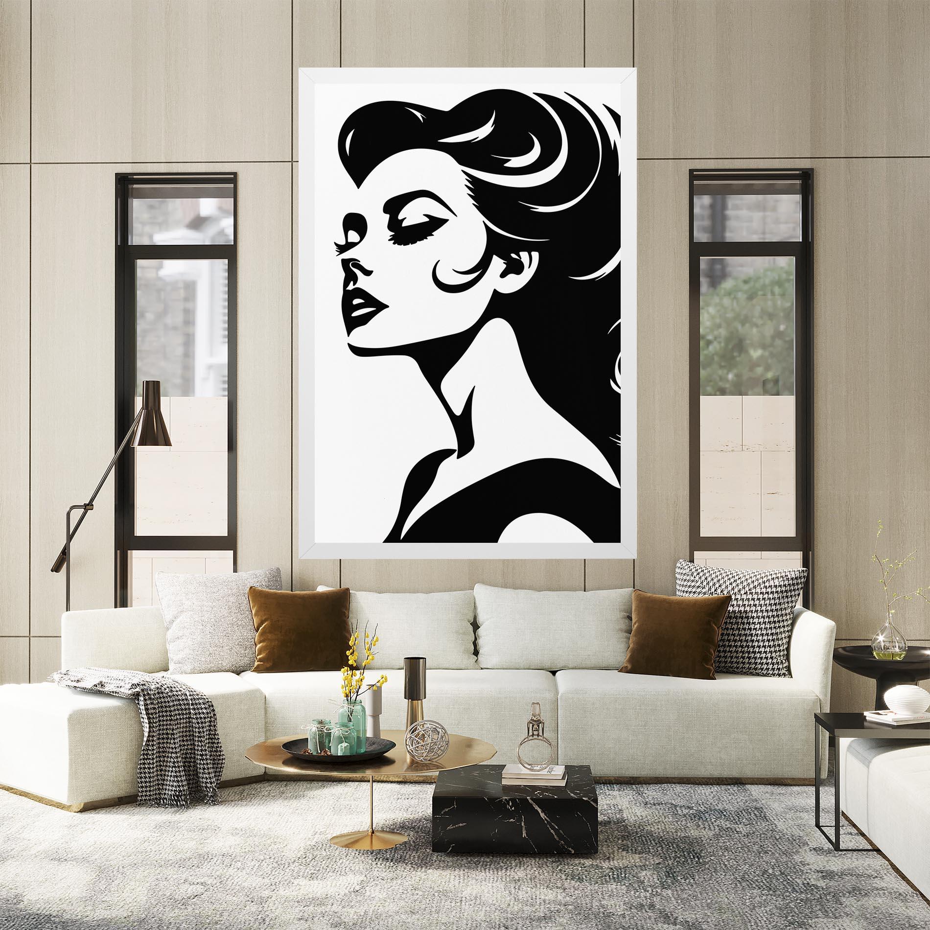 Картина на платно Eyeliner Shilouette mockup 2