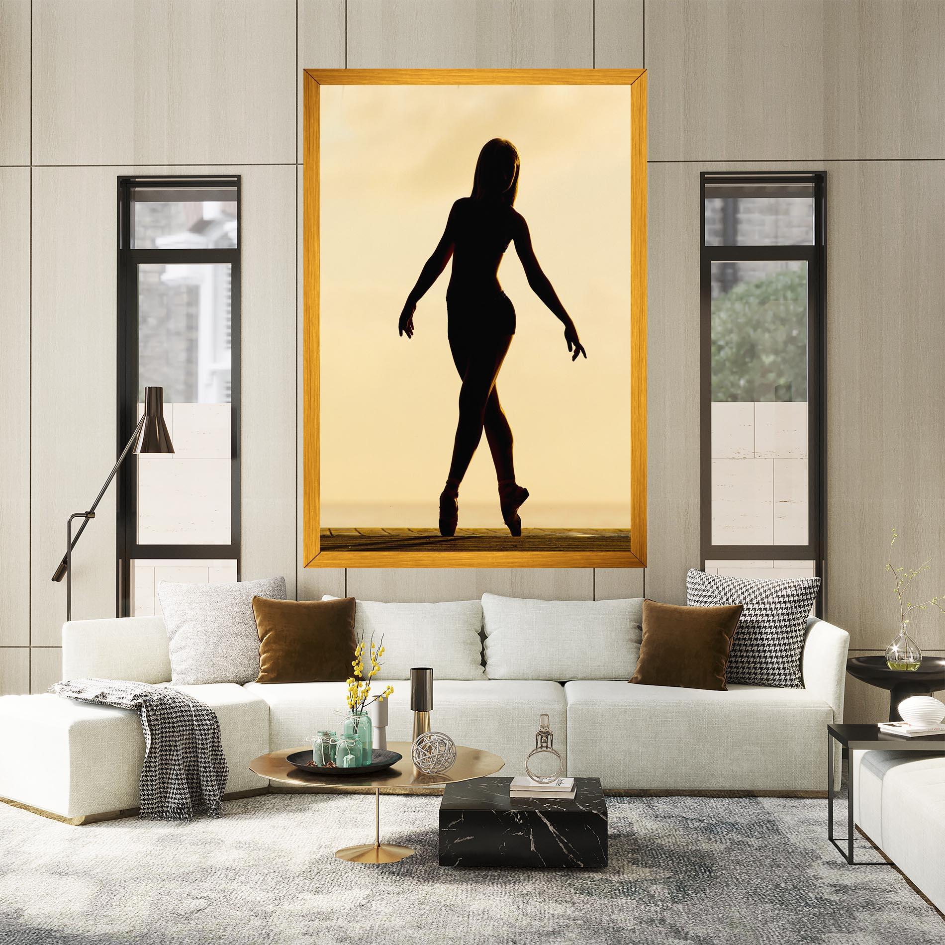 Картина на платно Ballet On Cream mockup 2