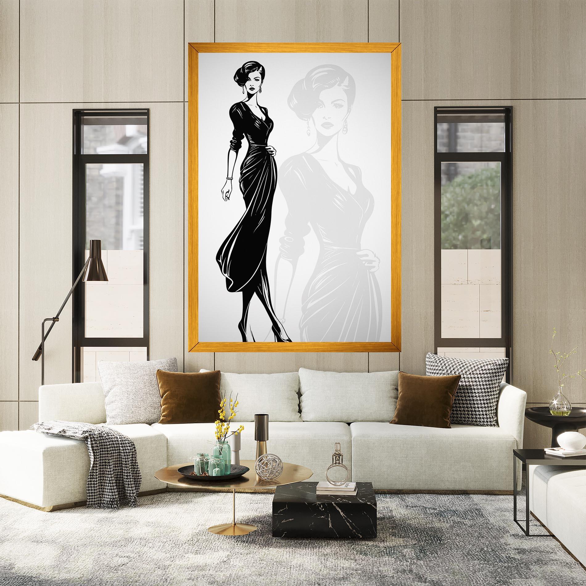 Картина на платно Lady Shilouette mockup 2