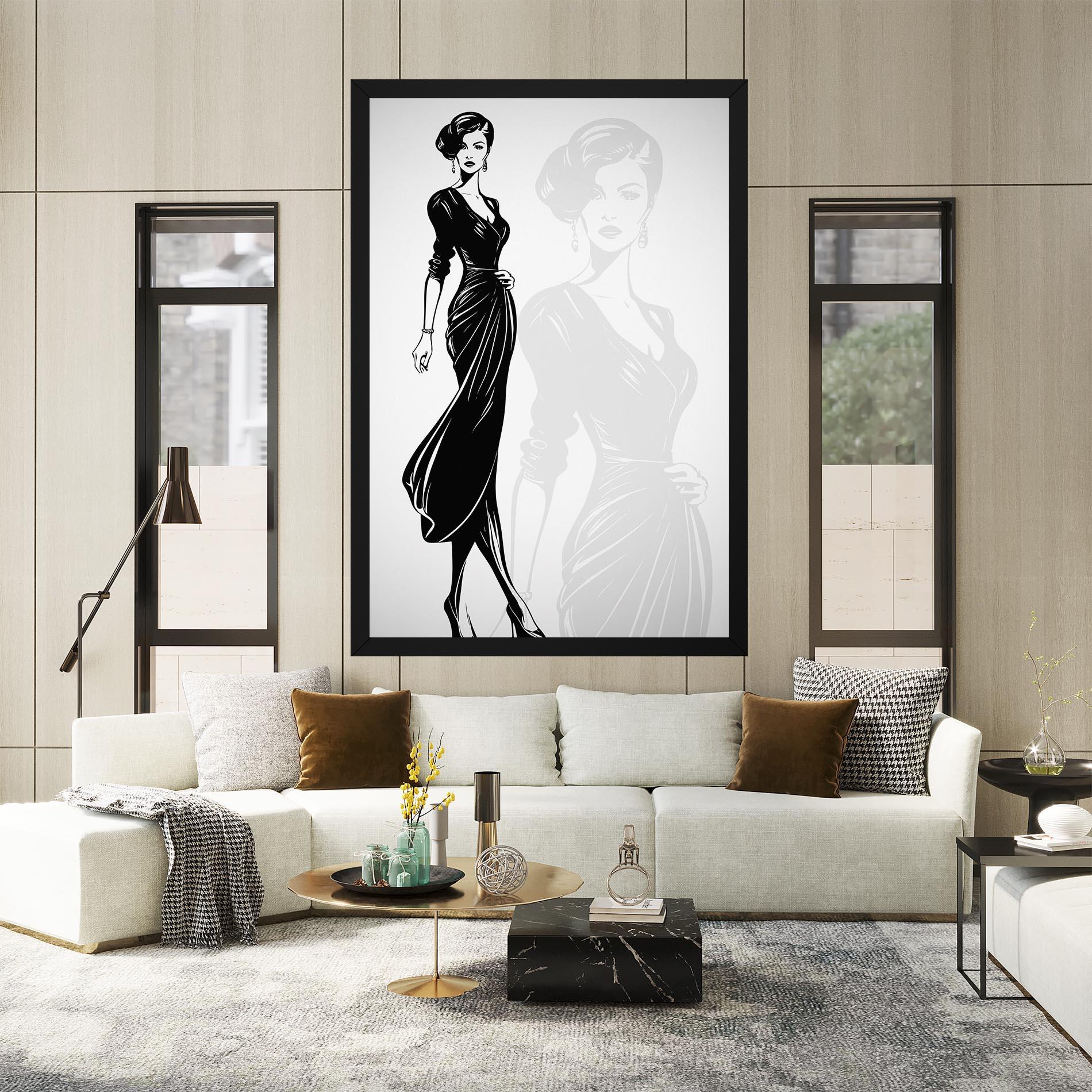 Картина на платно Lady Shilouette mockup 2