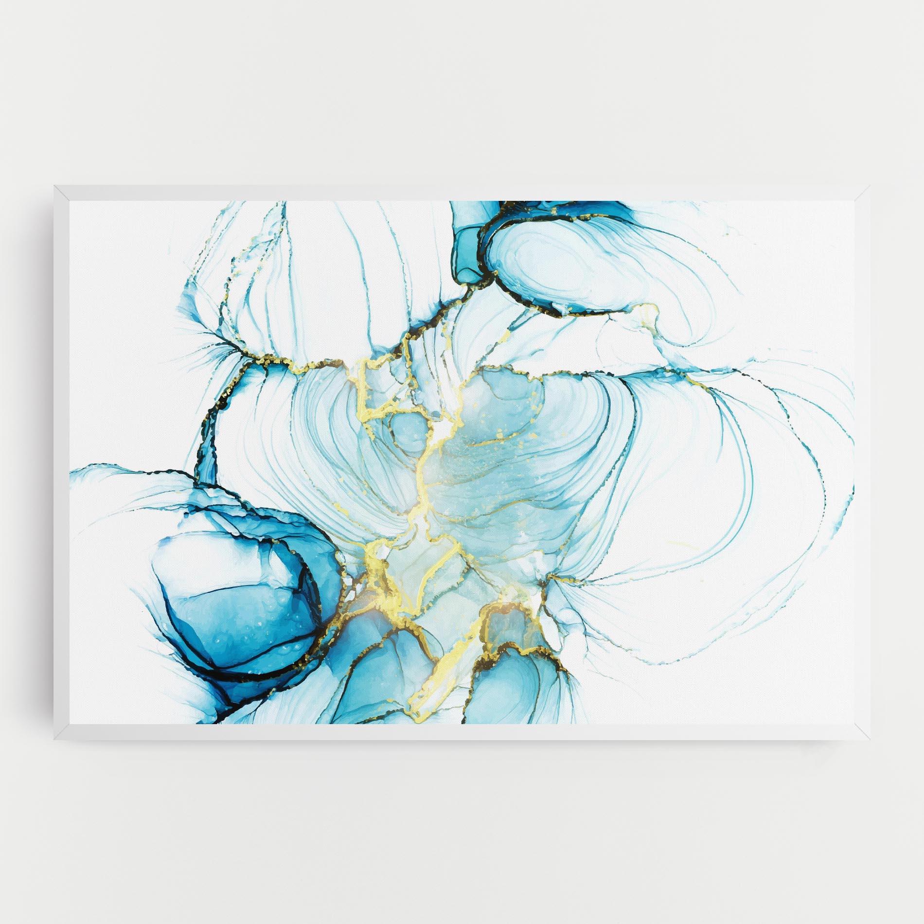 Картина на платно Artistic Gold Blue mockup 0