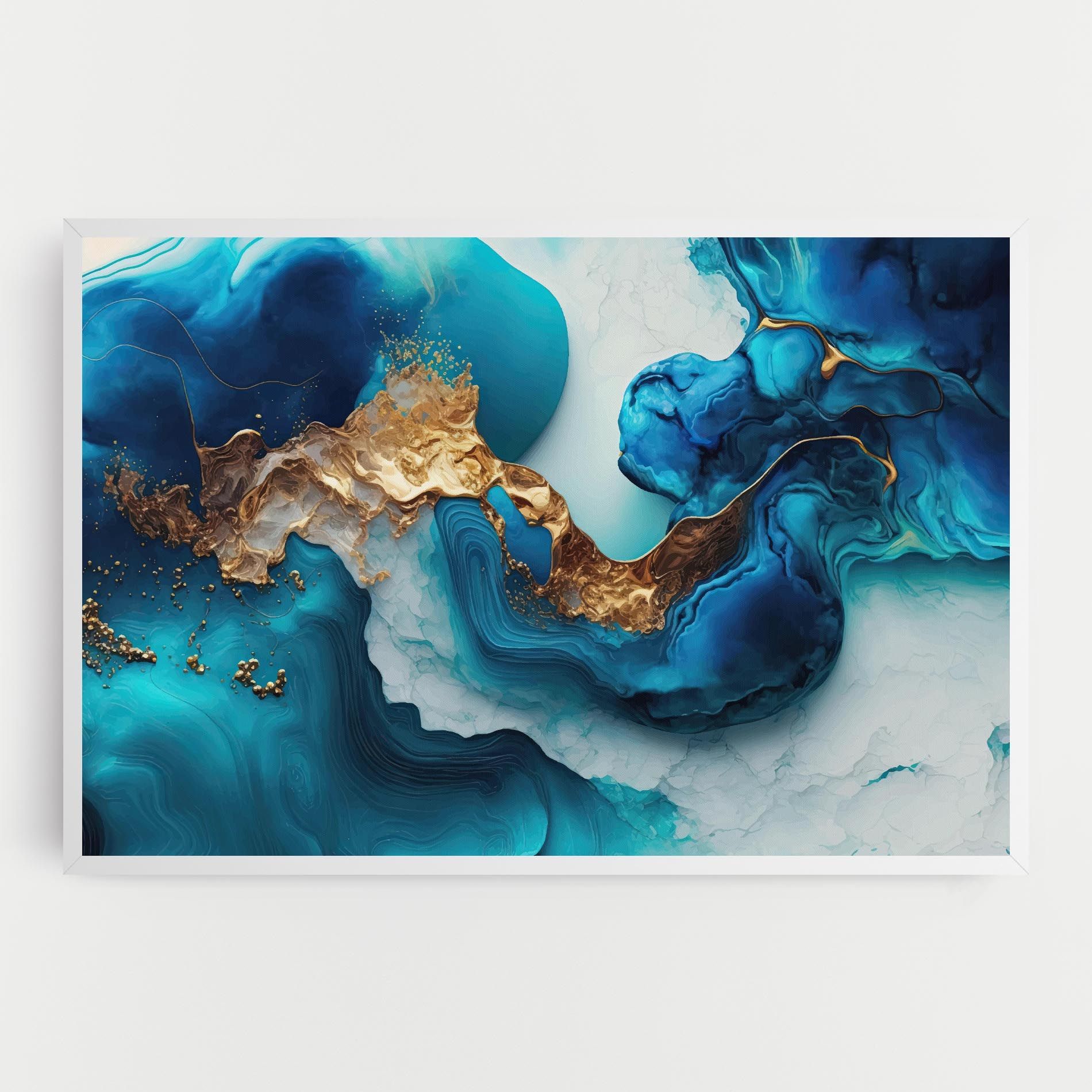Gold Blue Art Wave mockup 0