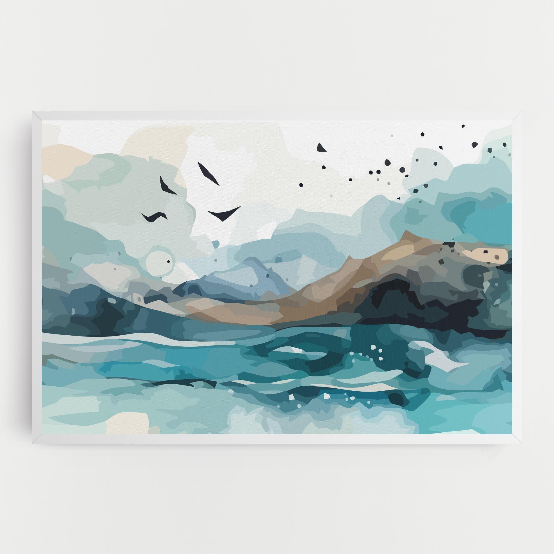 Картина на платно Water Birds mockup 0