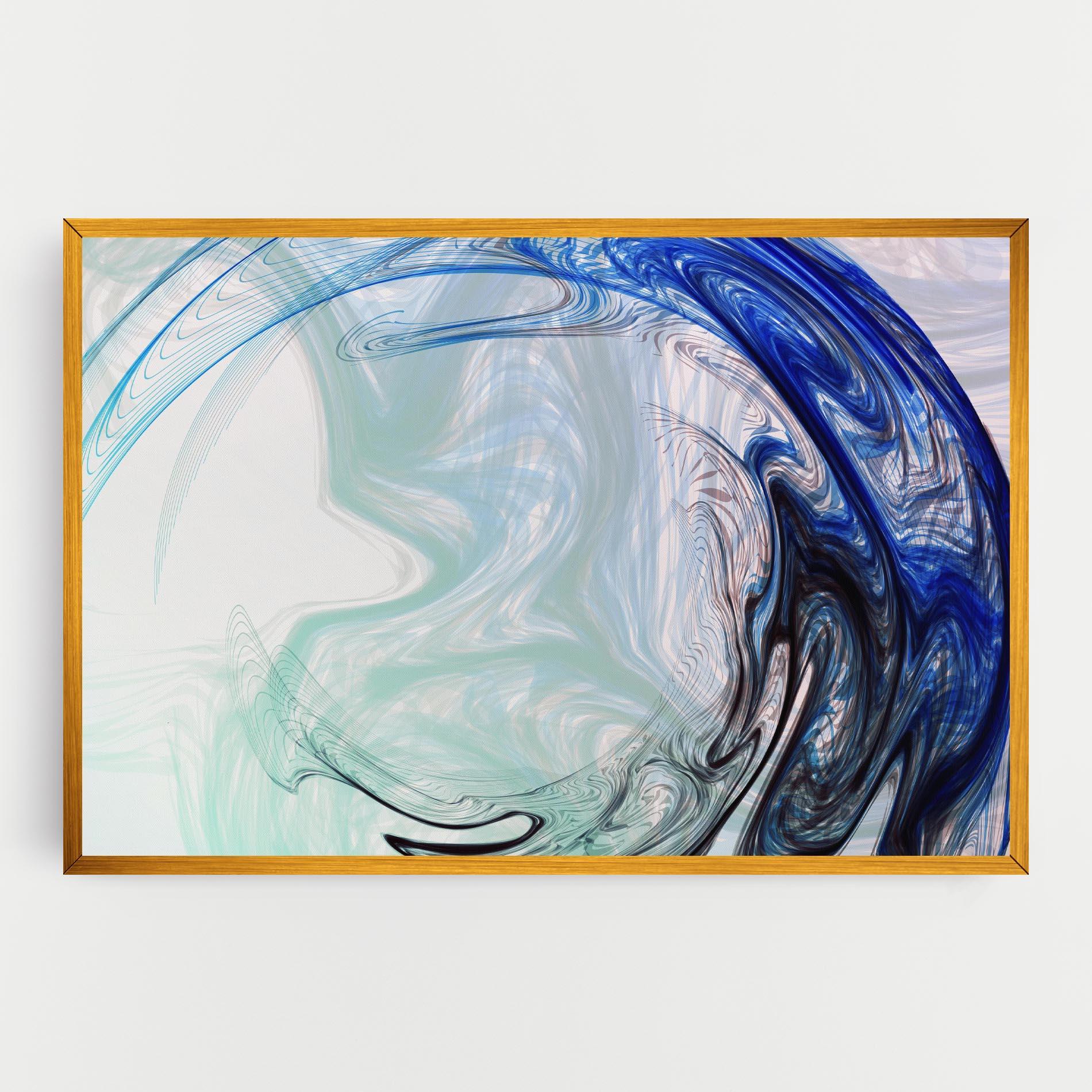 Картина на платно Blue Black Art mockup 0