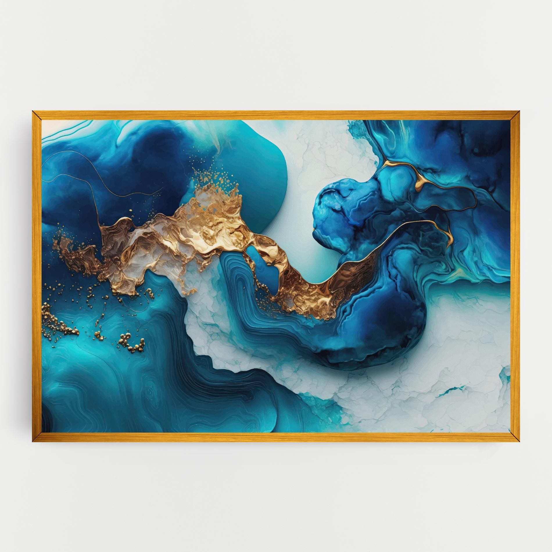 Gold Blue Art Wave mockup 0