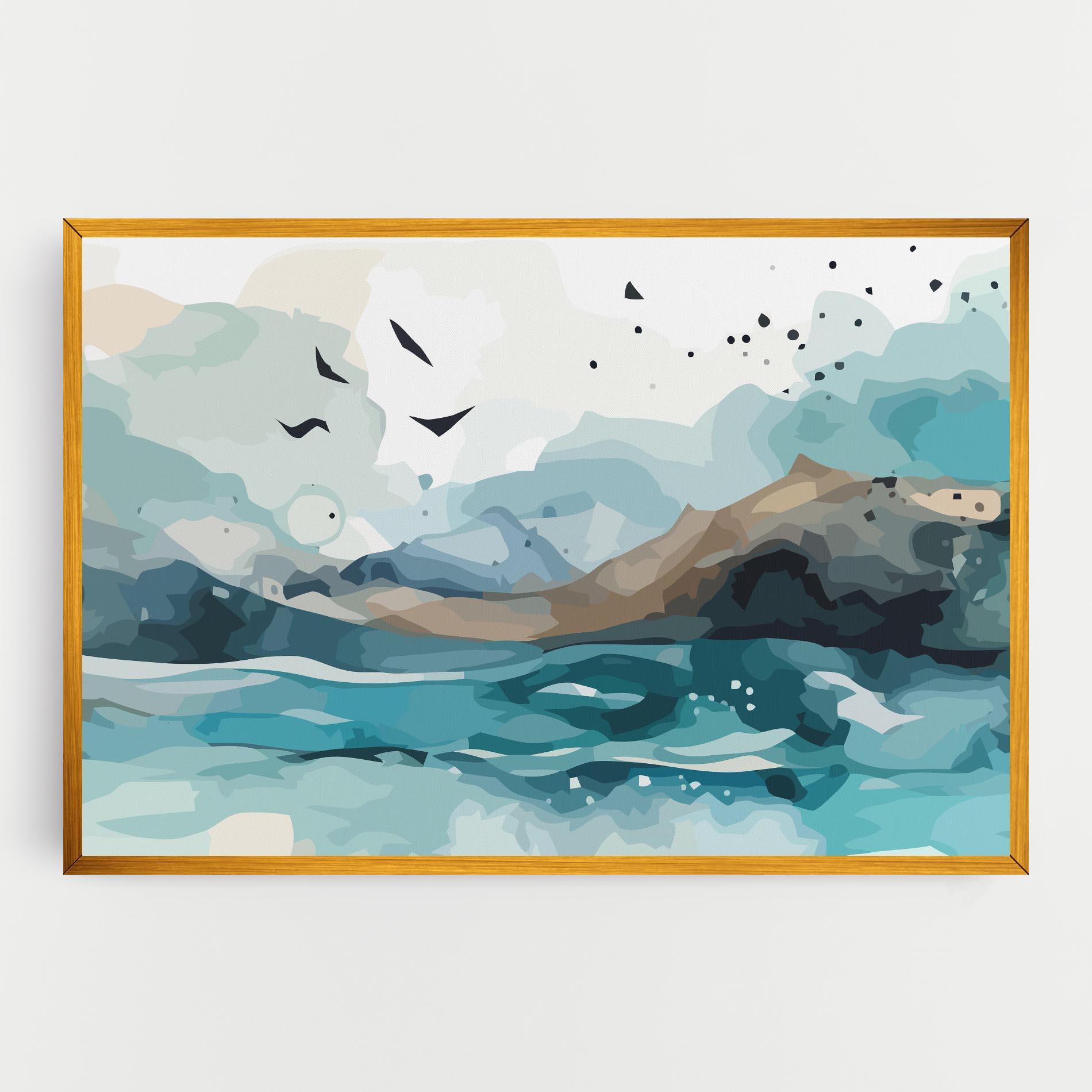 Картина на платно Water Birds mockup 0
