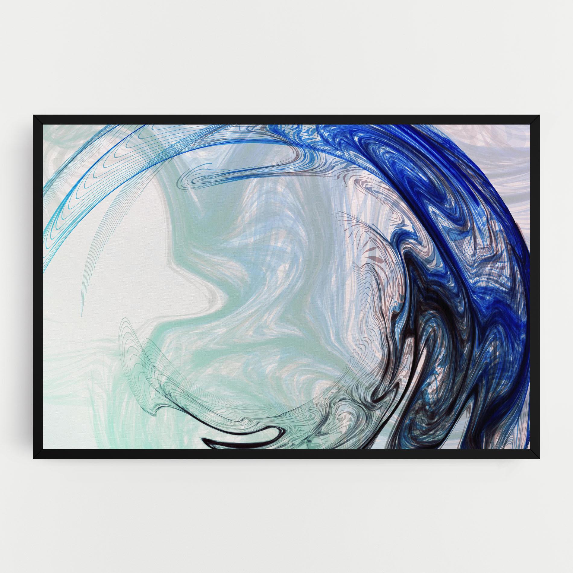 Картина на платно Blue Black Art mockup 0