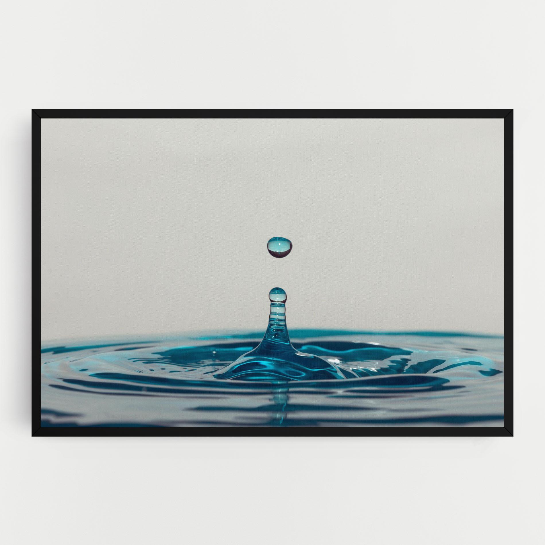 Картина на платно Blue Water Drop mockup 0