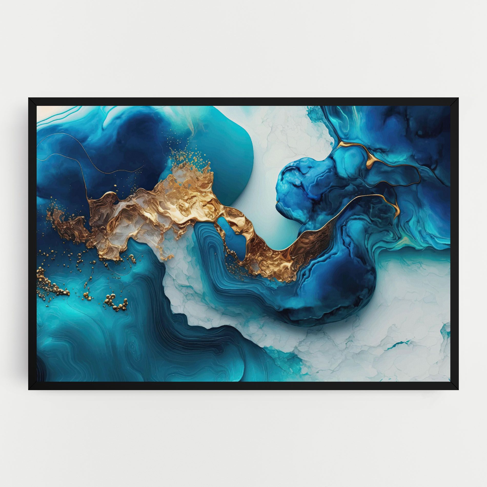 Gold Blue Art Wave mockup 0