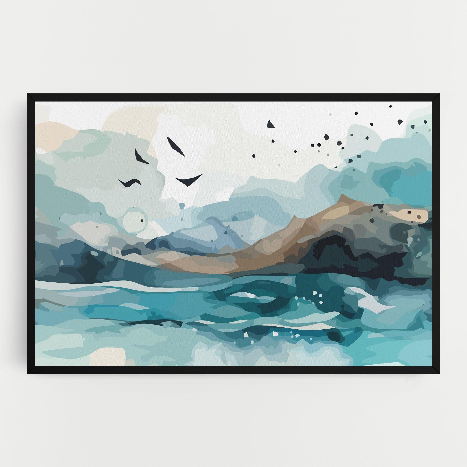 Картина на платно Water Birds mockup 0