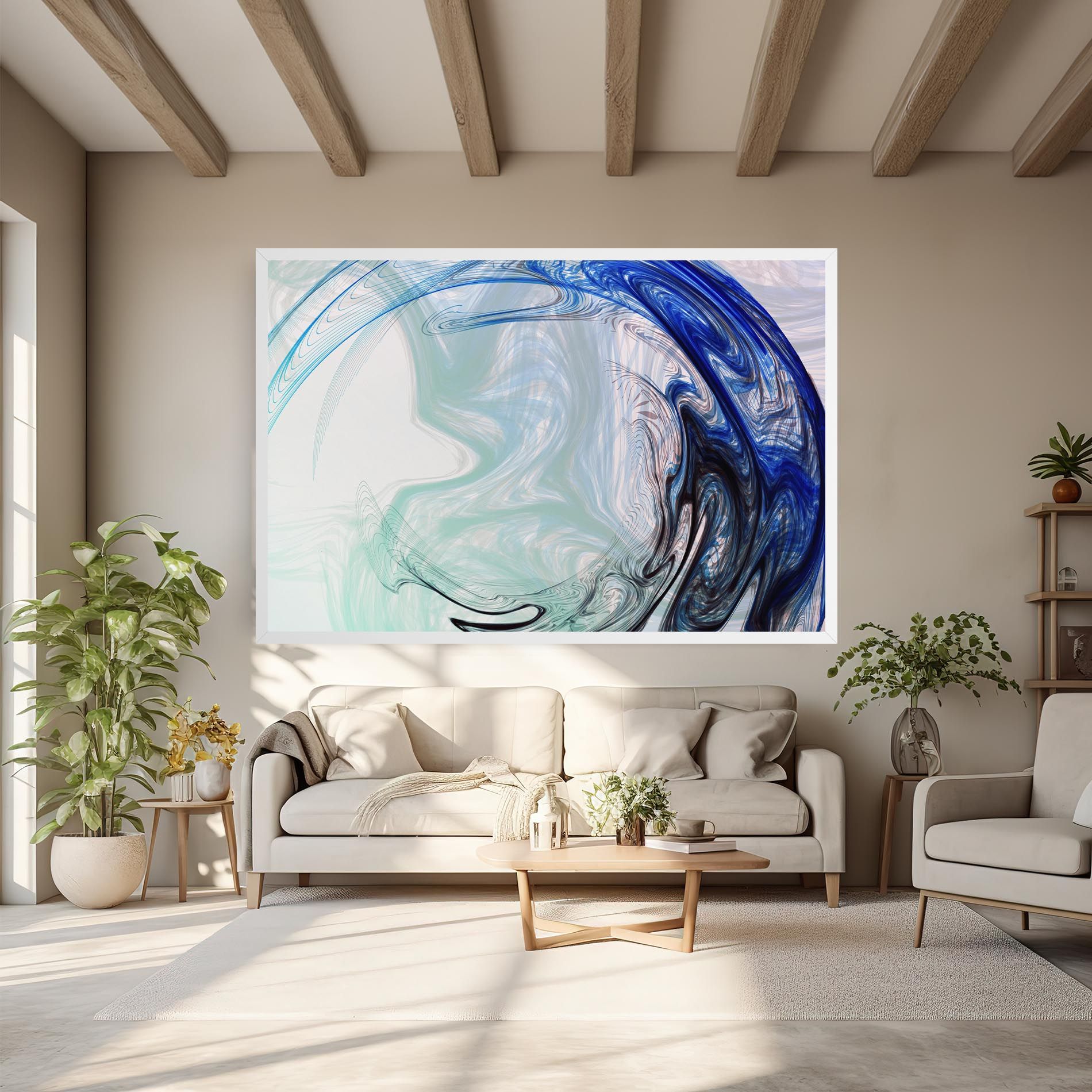 Blue Black Art mockup 6