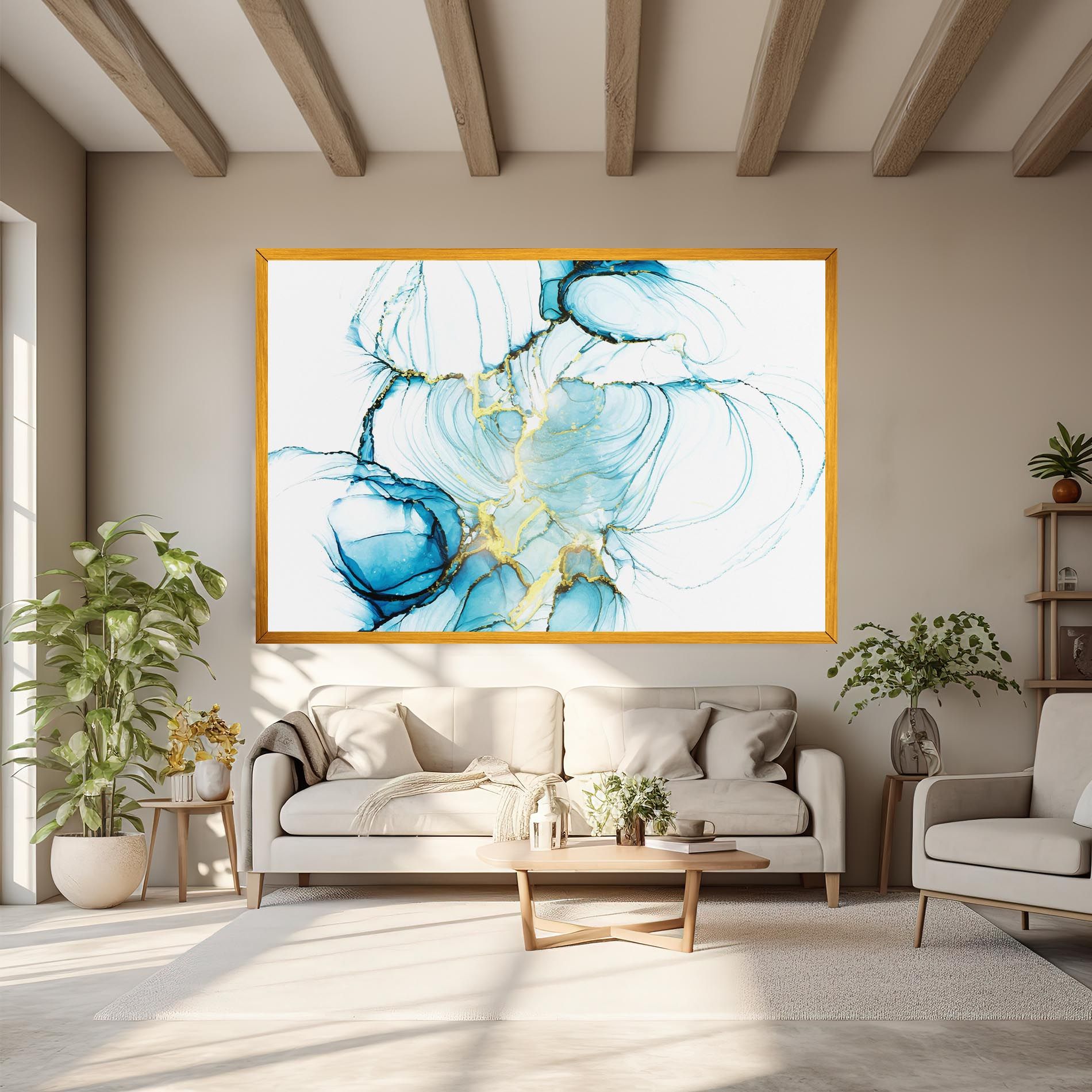 Artistic Gold Blue mockup 6