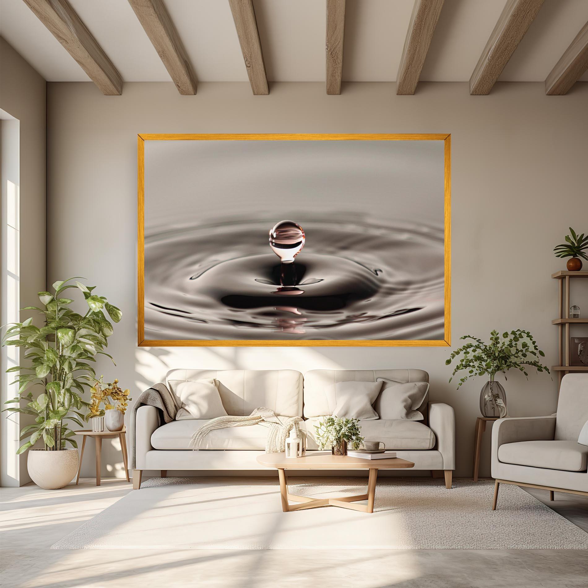 Картина на платно Close Red Water Drop mockup 6