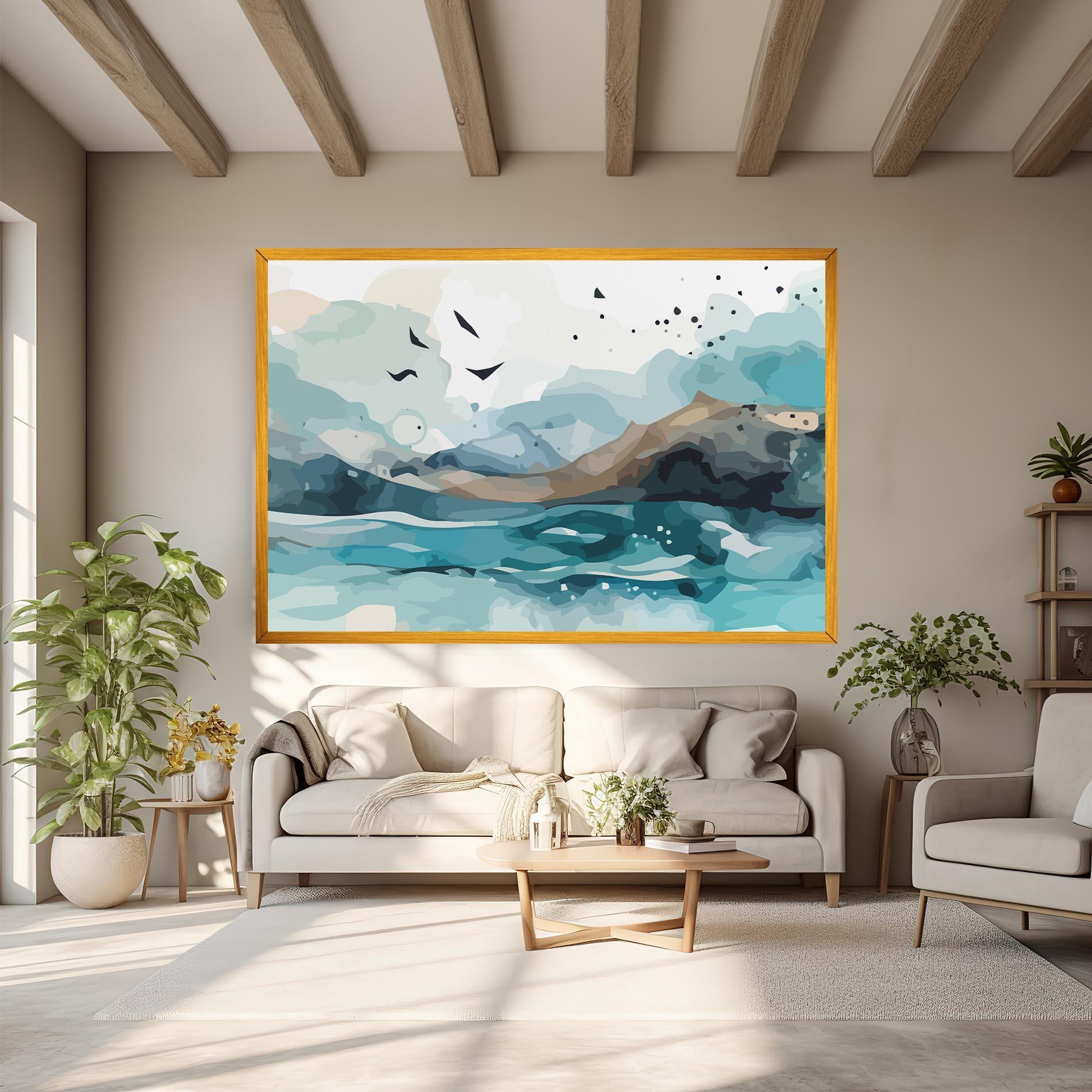 Картина на платно Water Birds mockup 6