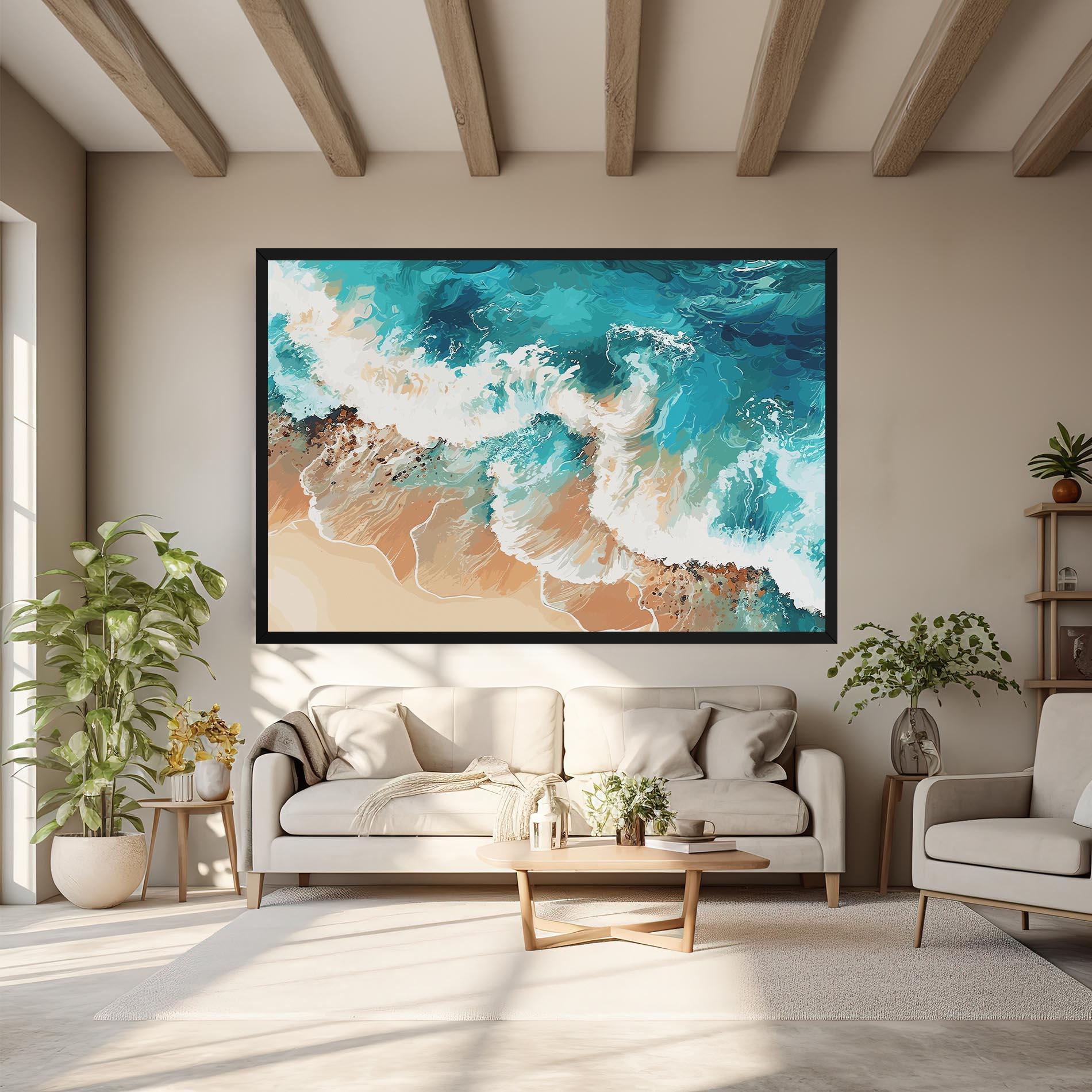 Картина на платно Artistic Waves mockup 6