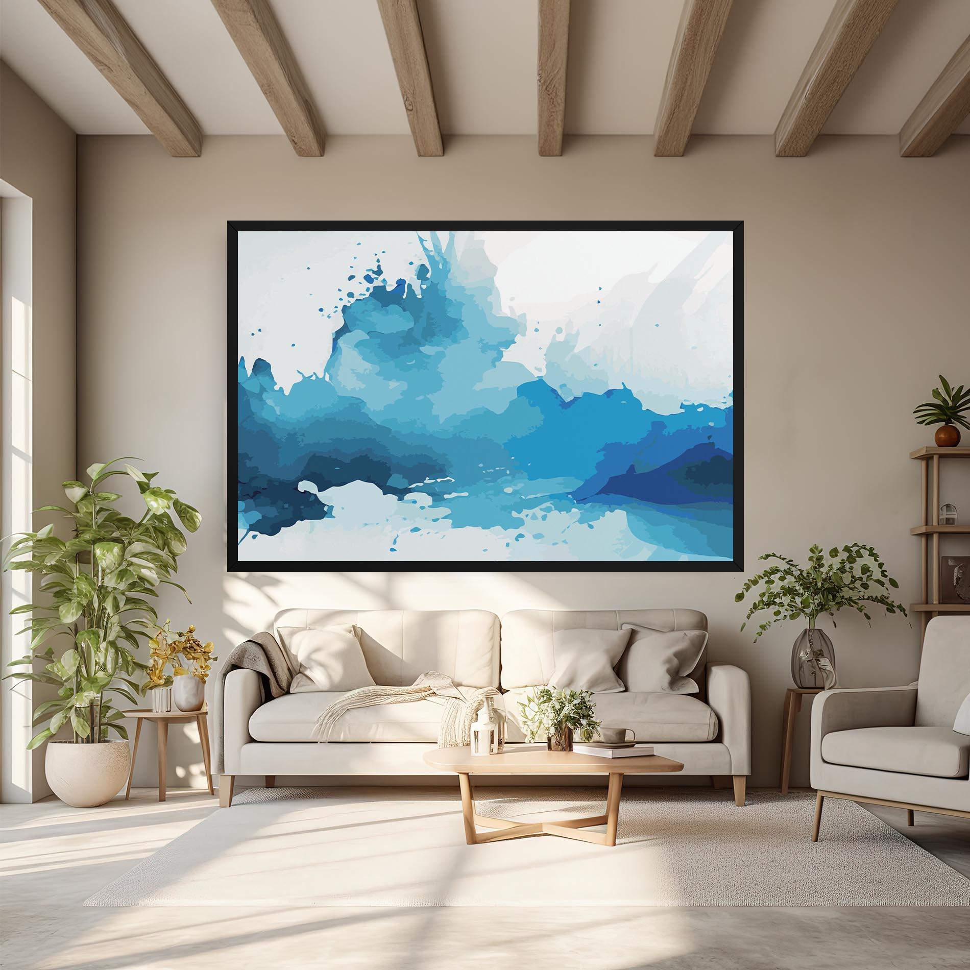 Картина на платно Blue Water Art mockup 6