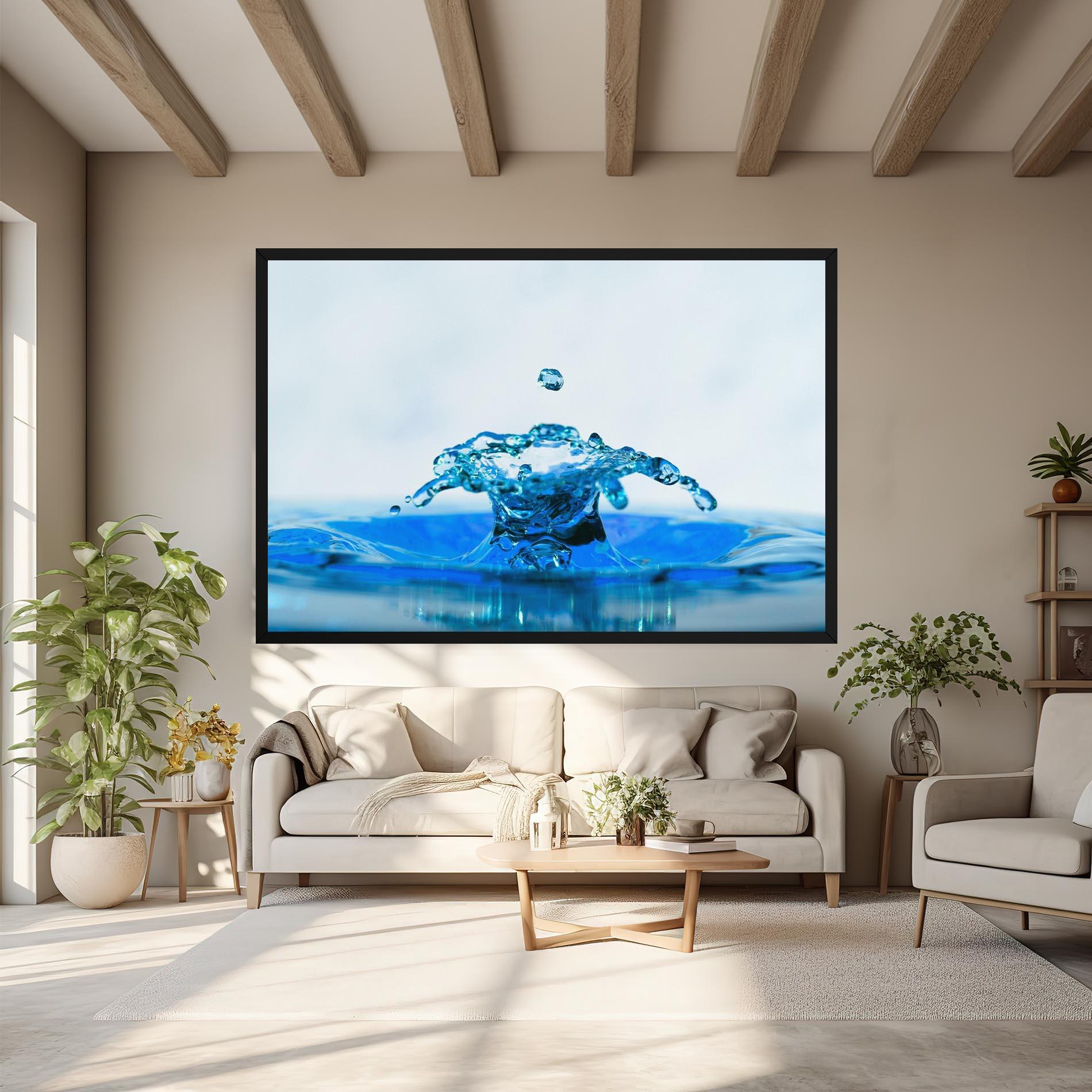 Картина на платно Blue Water Splash mockup 6