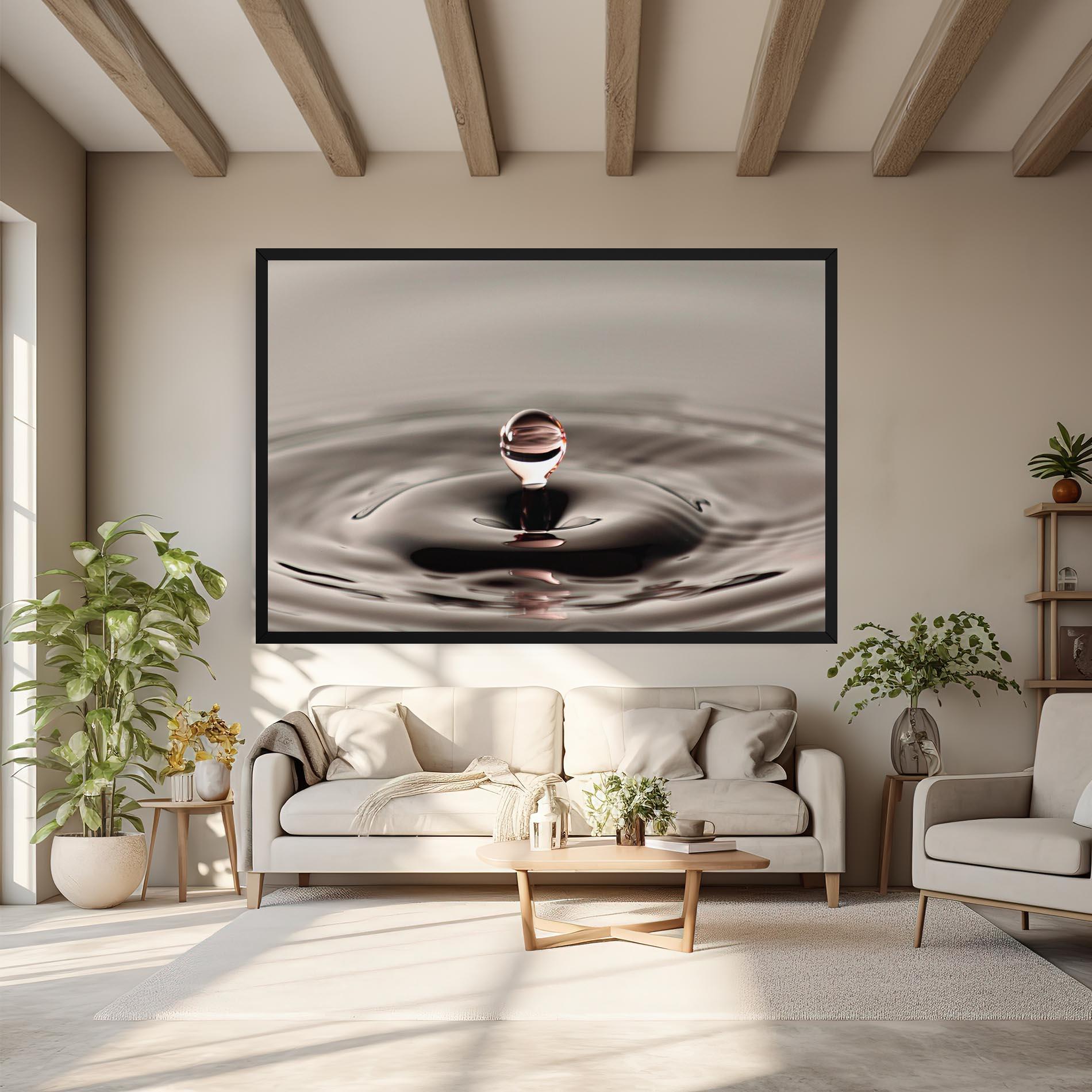 Картина на платно Close Red Water Drop mockup 6