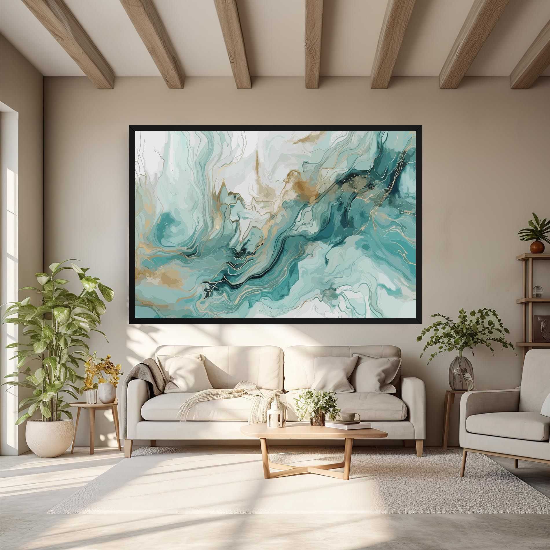 Green Gold Water mockup 6