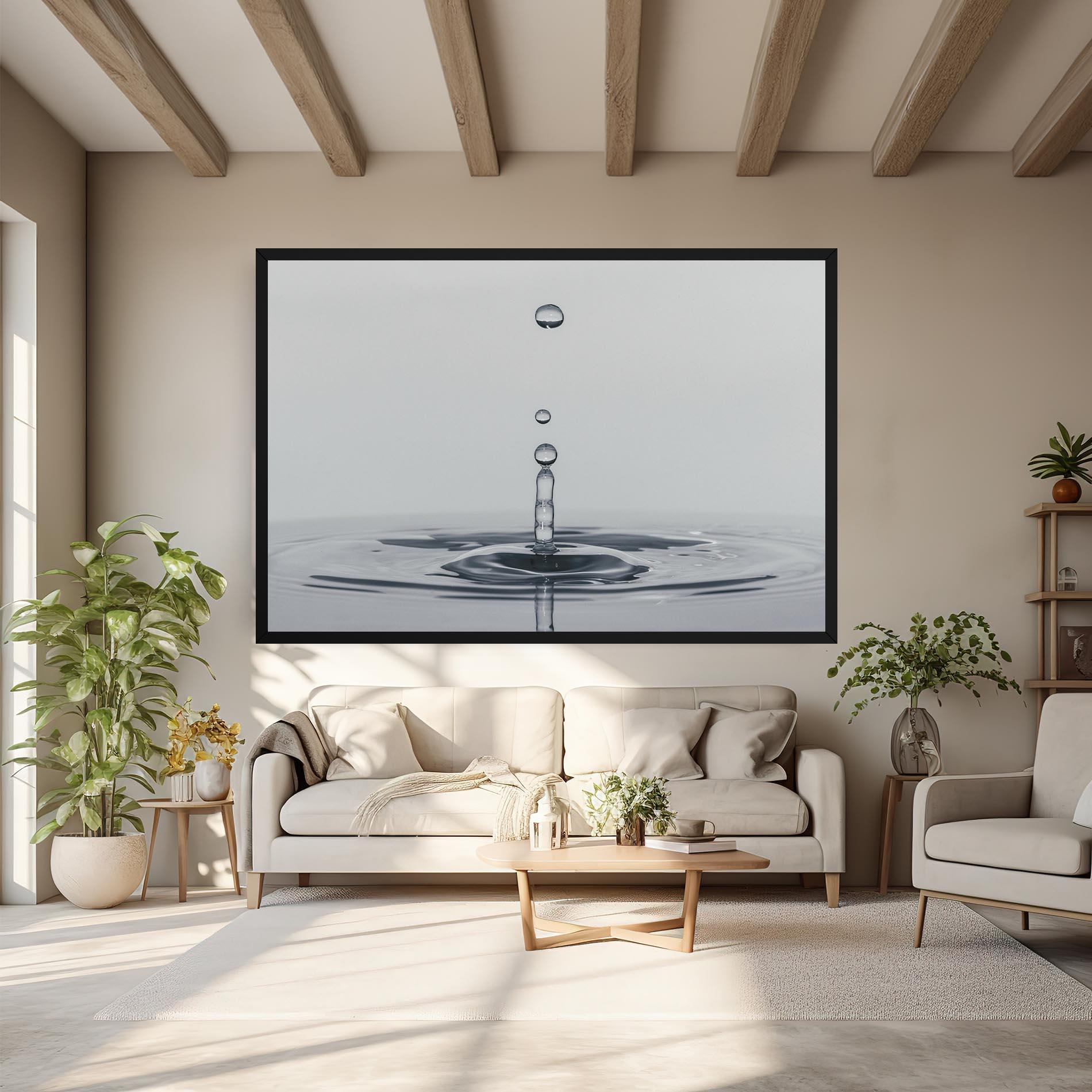 Картина на платно Grey Water Drop mockup 6