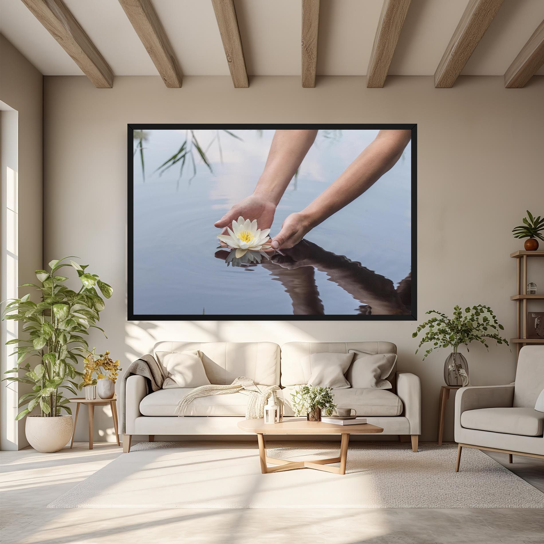 Holding Lake Flower mockup 6