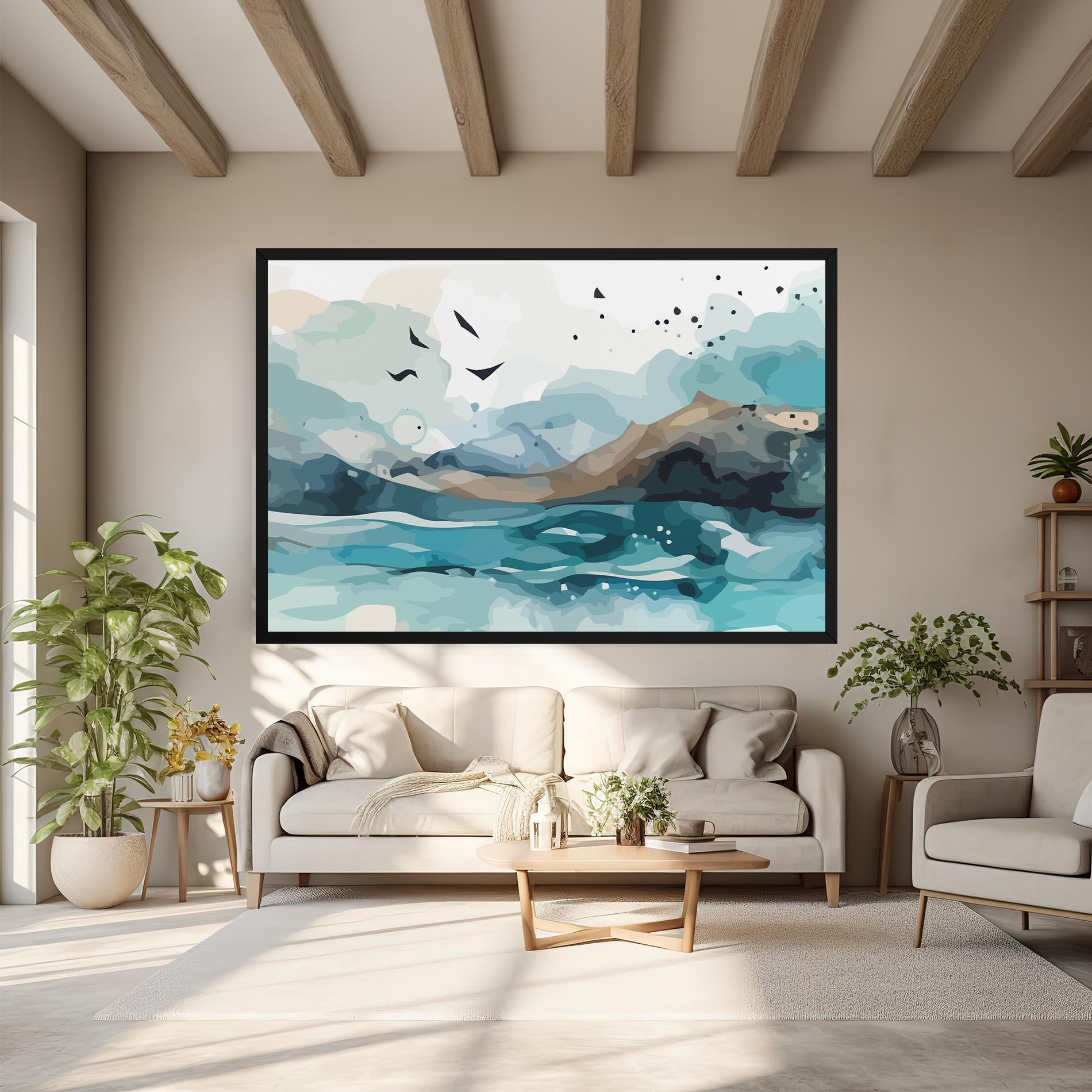 Картина на платно Water Birds mockup 6