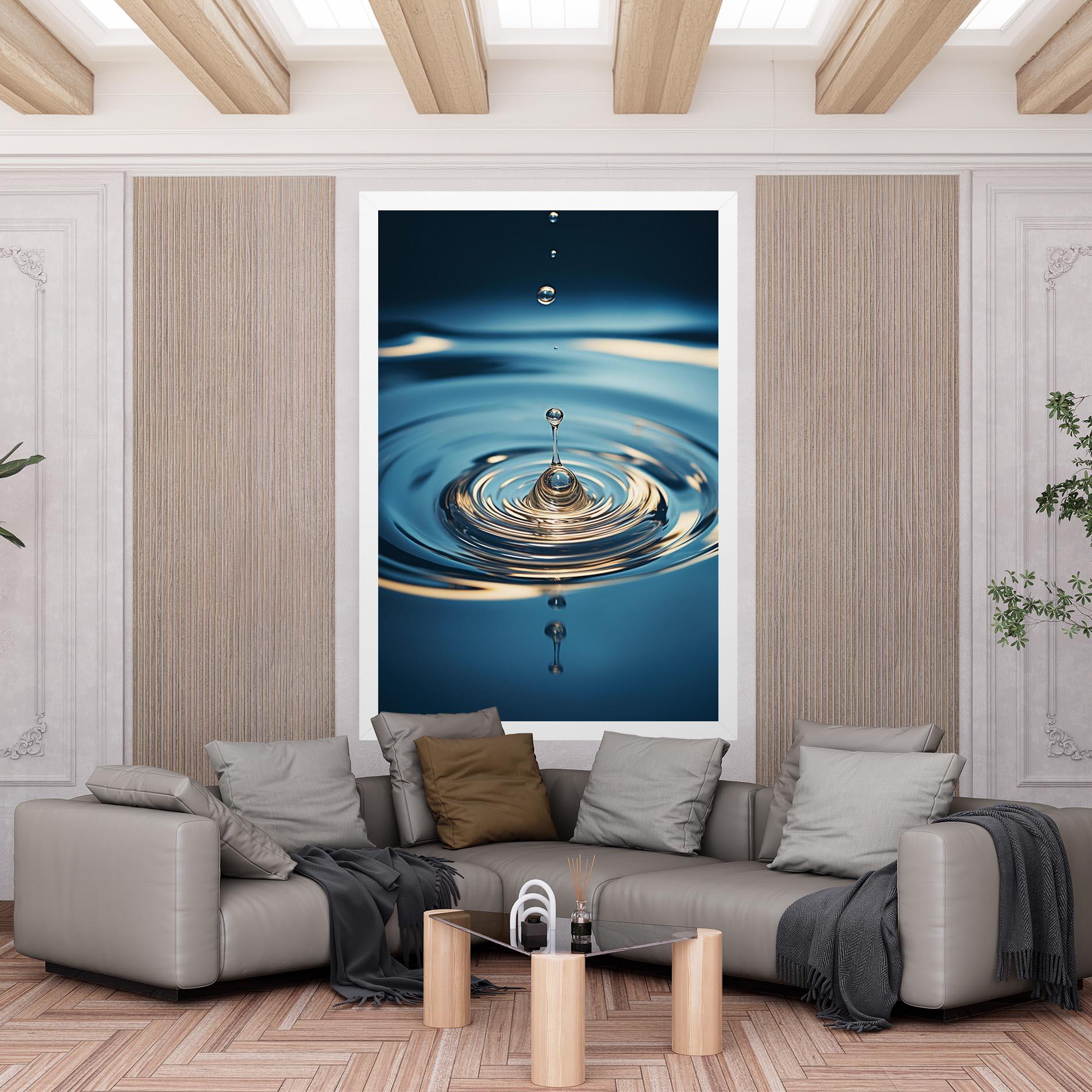 Картина на платно Cream Water Drop mockup 6