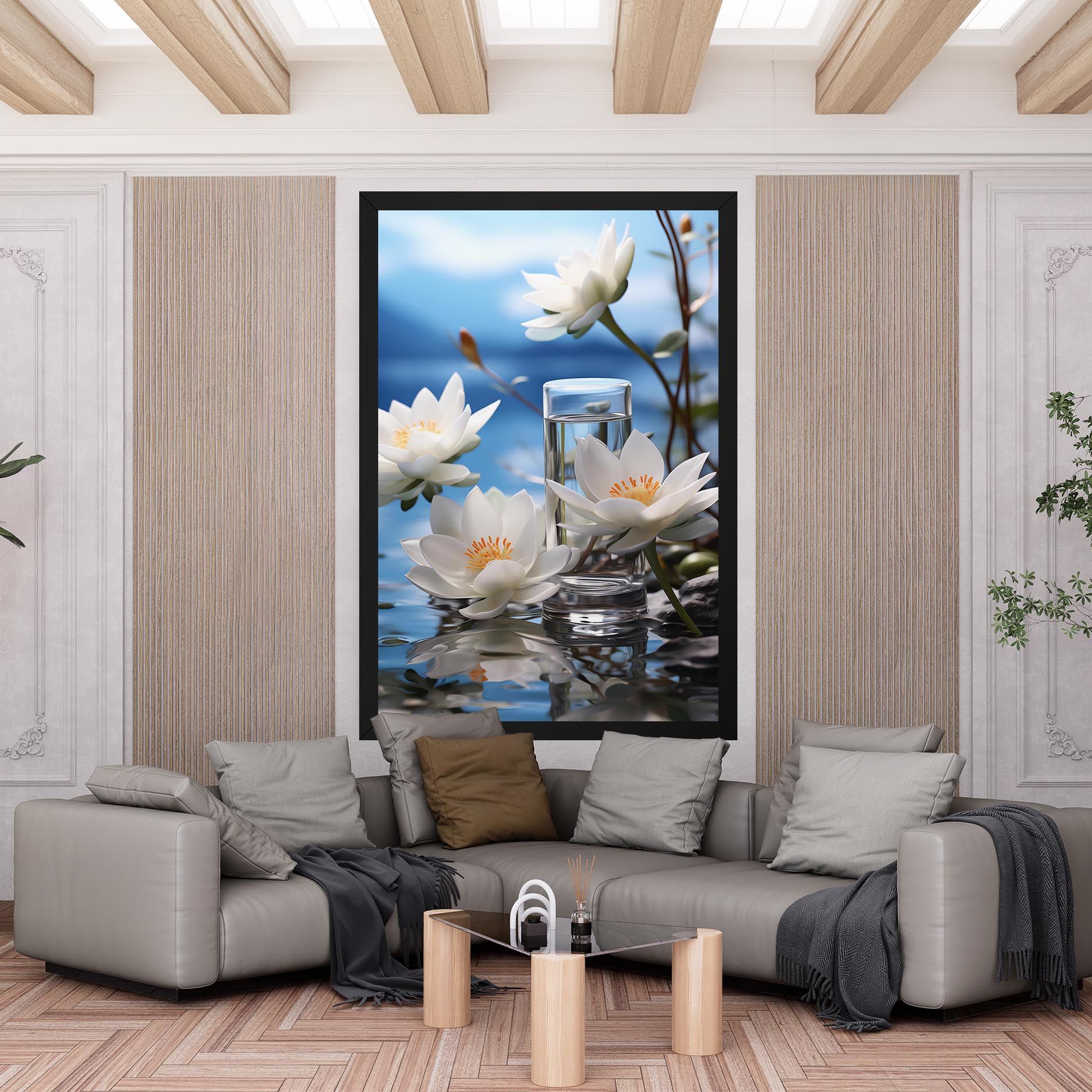 Flower Water Glass mockup 6