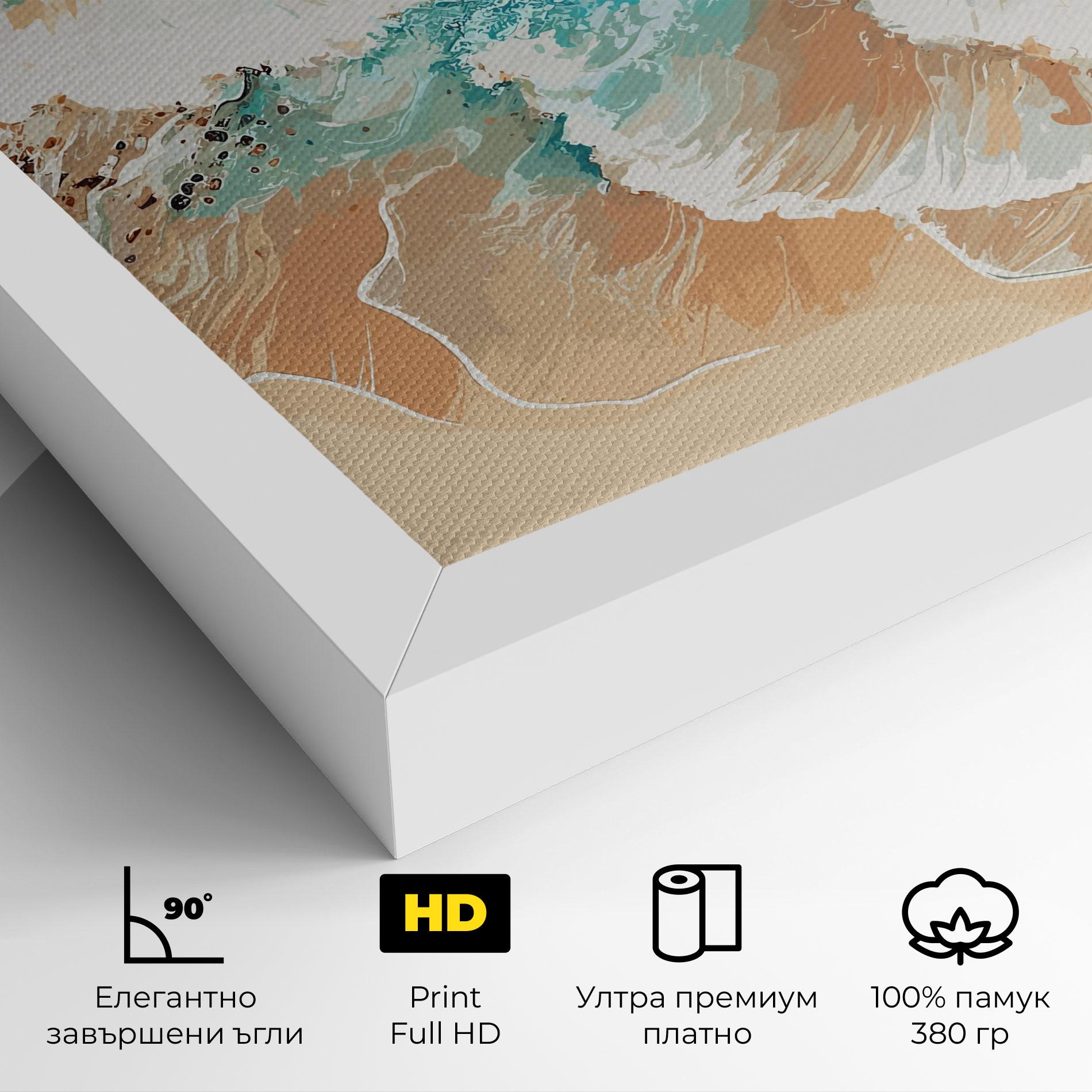 Картина на платно Artistic Waves mockup 4