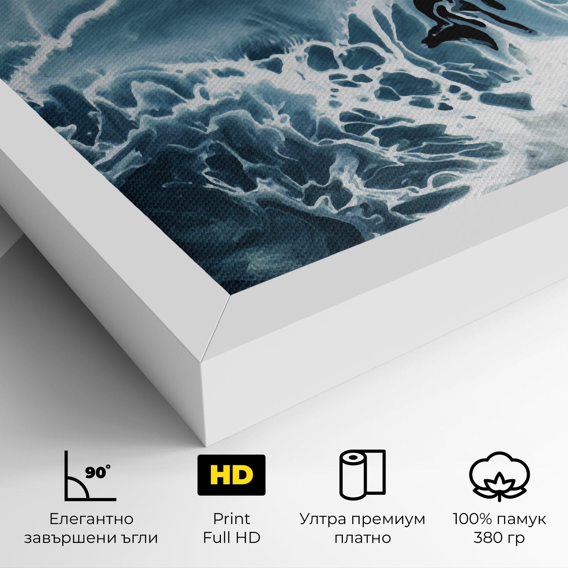 Картина на платно Light Blue Ocean mockup 4